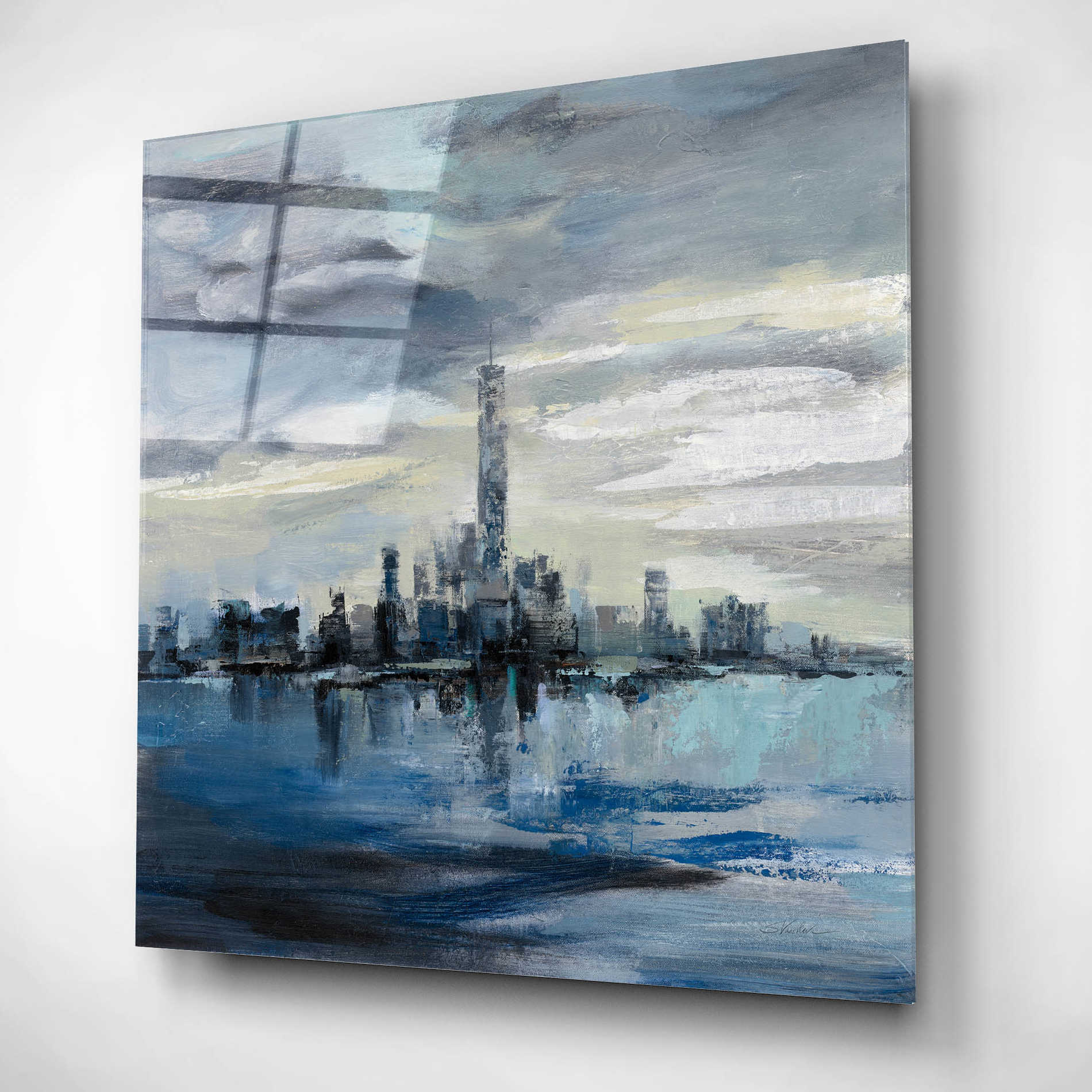 Epic Art 'Manhattan Winter' by Silvia Vassileva, Acrylic Glass Wall Art,12x12