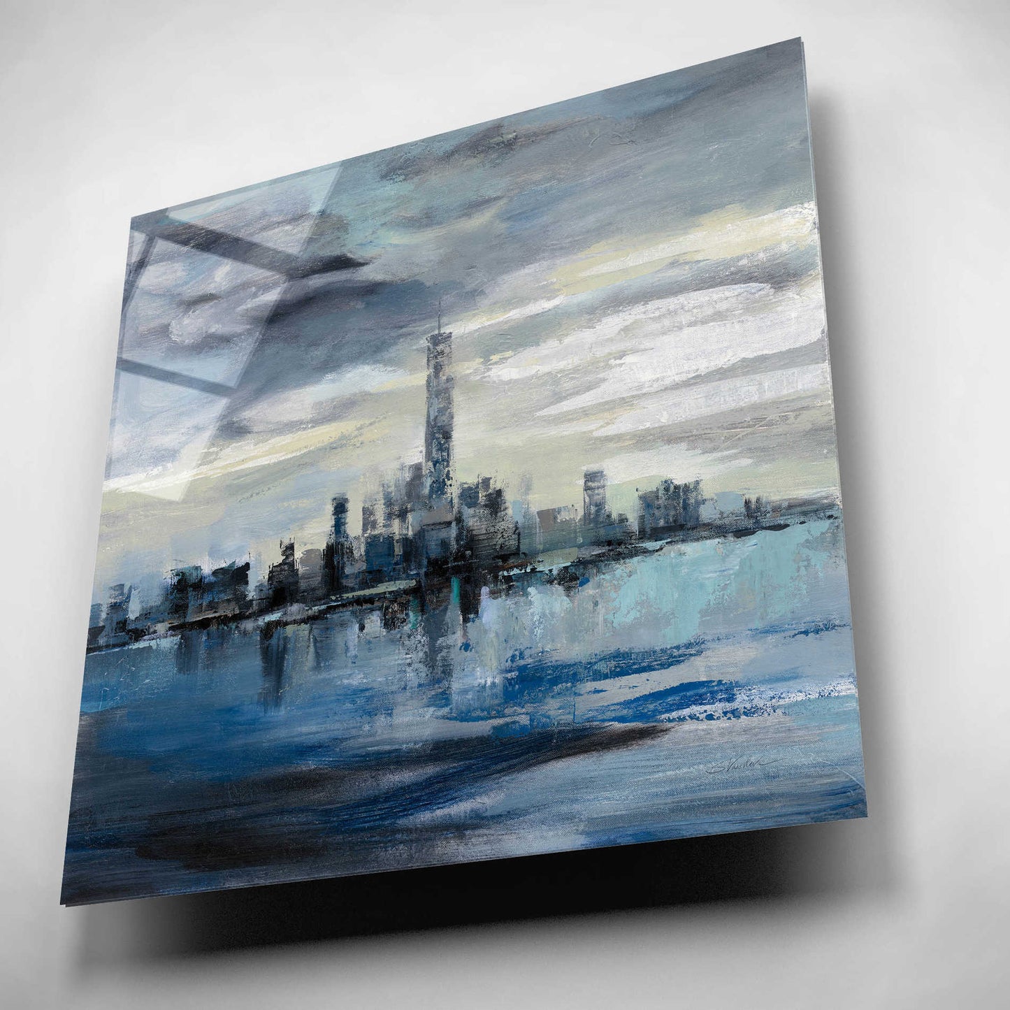 Epic Art 'Manhattan Winter' by Silvia Vassileva, Acrylic Glass Wall Art,12x12