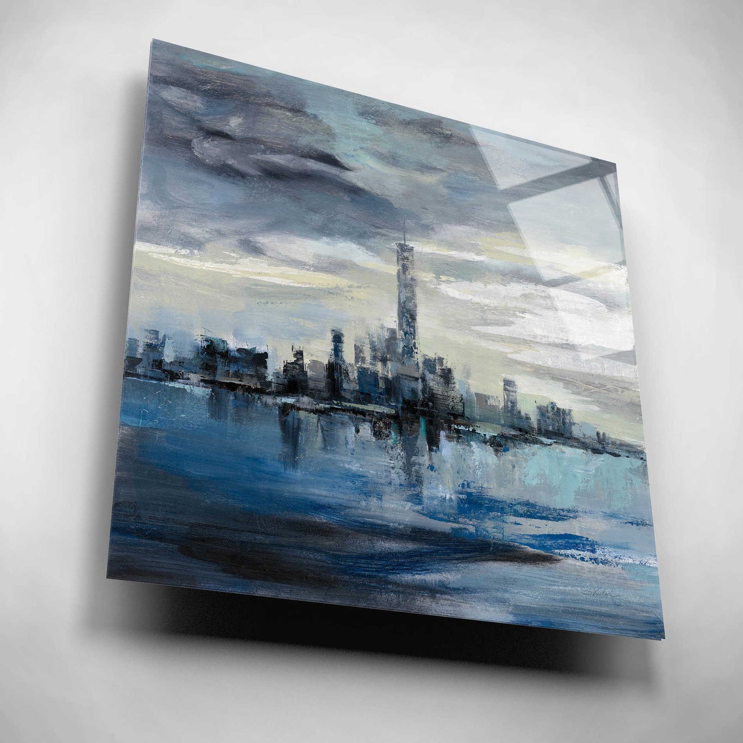 Epic Art 'Manhattan Winter' by Silvia Vassileva, Acrylic Glass Wall Art,12x12