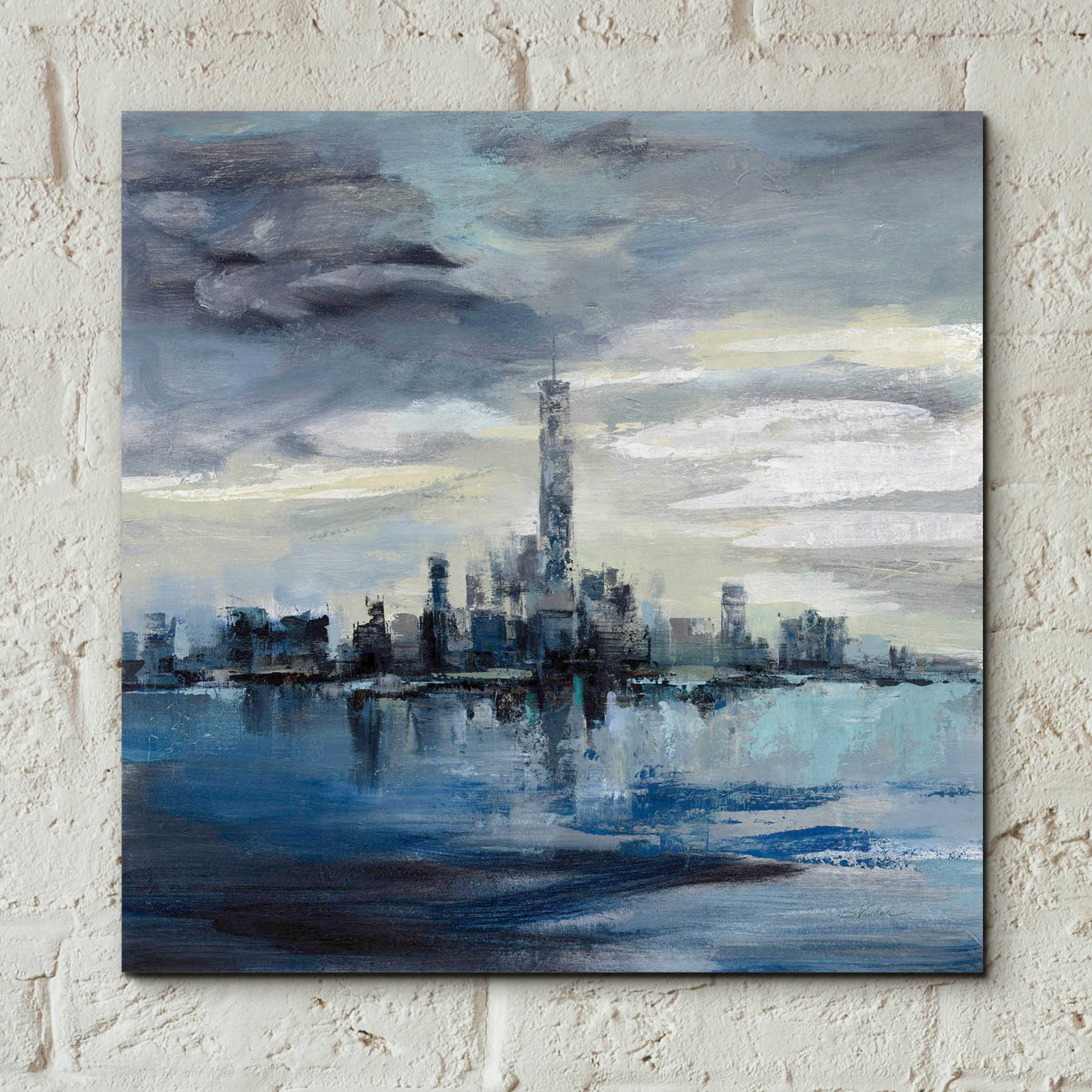 Epic Art 'Manhattan Winter' by Silvia Vassileva, Acrylic Glass Wall Art,12x12