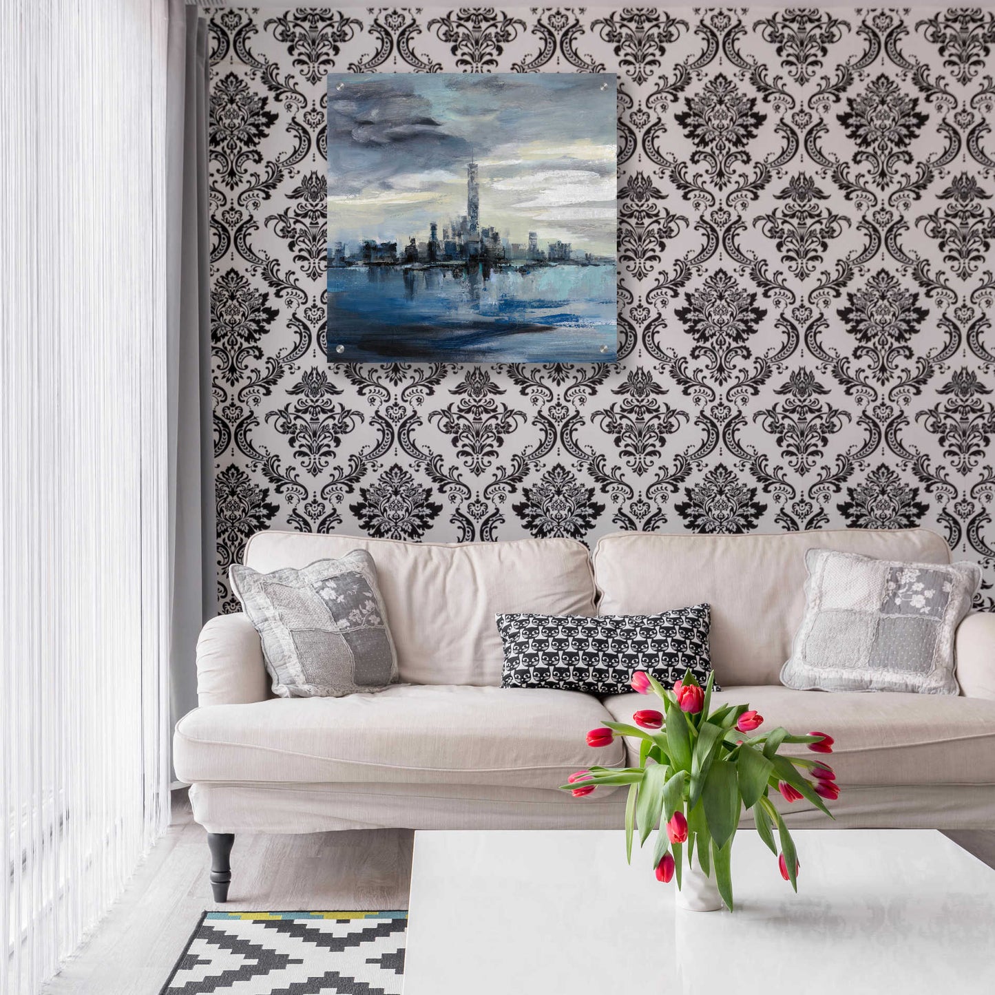 Epic Art 'Manhattan Winter' by Silvia Vassileva, Acrylic Glass Wall Art,24x24