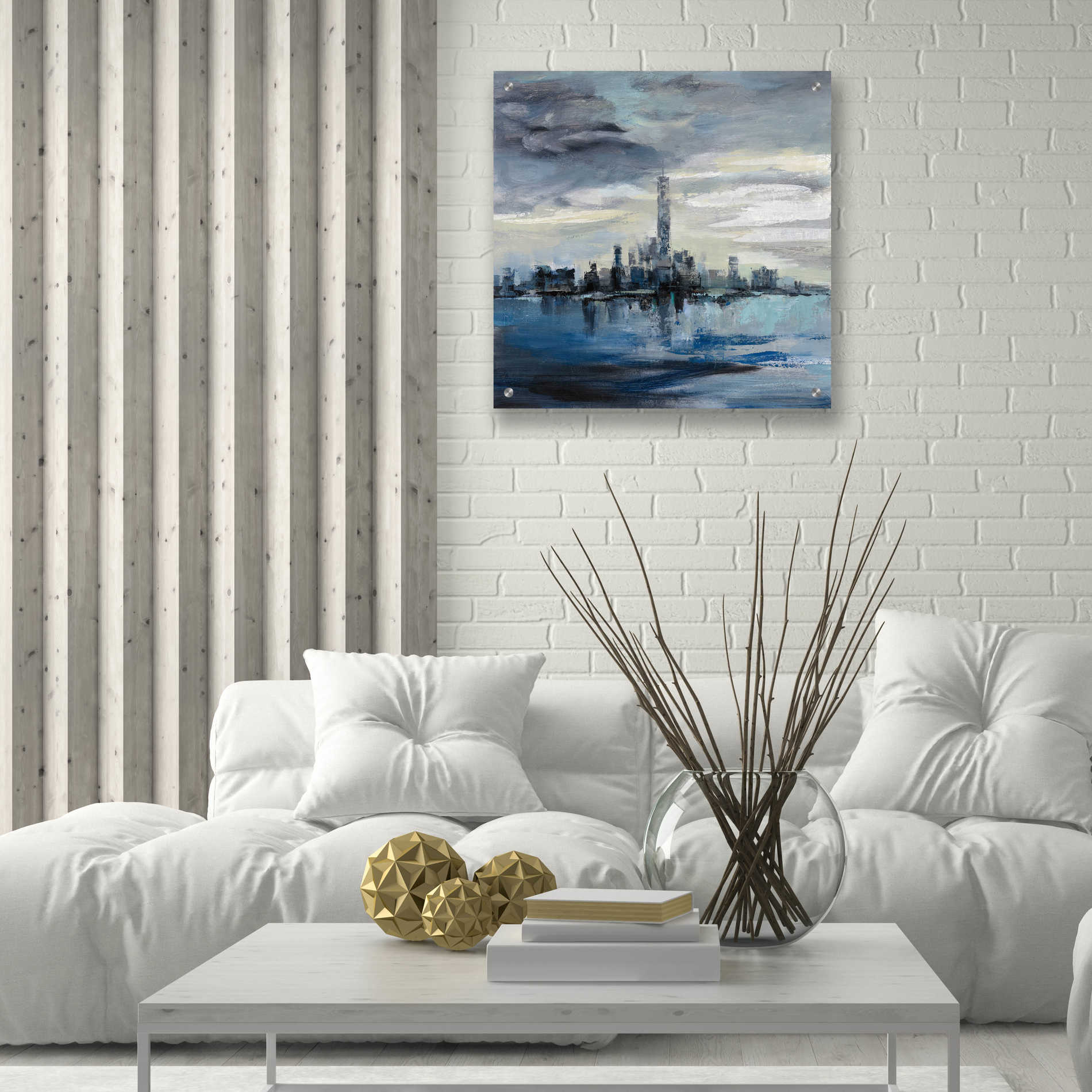 Epic Art 'Manhattan Winter' by Silvia Vassileva, Acrylic Glass Wall Art,24x24