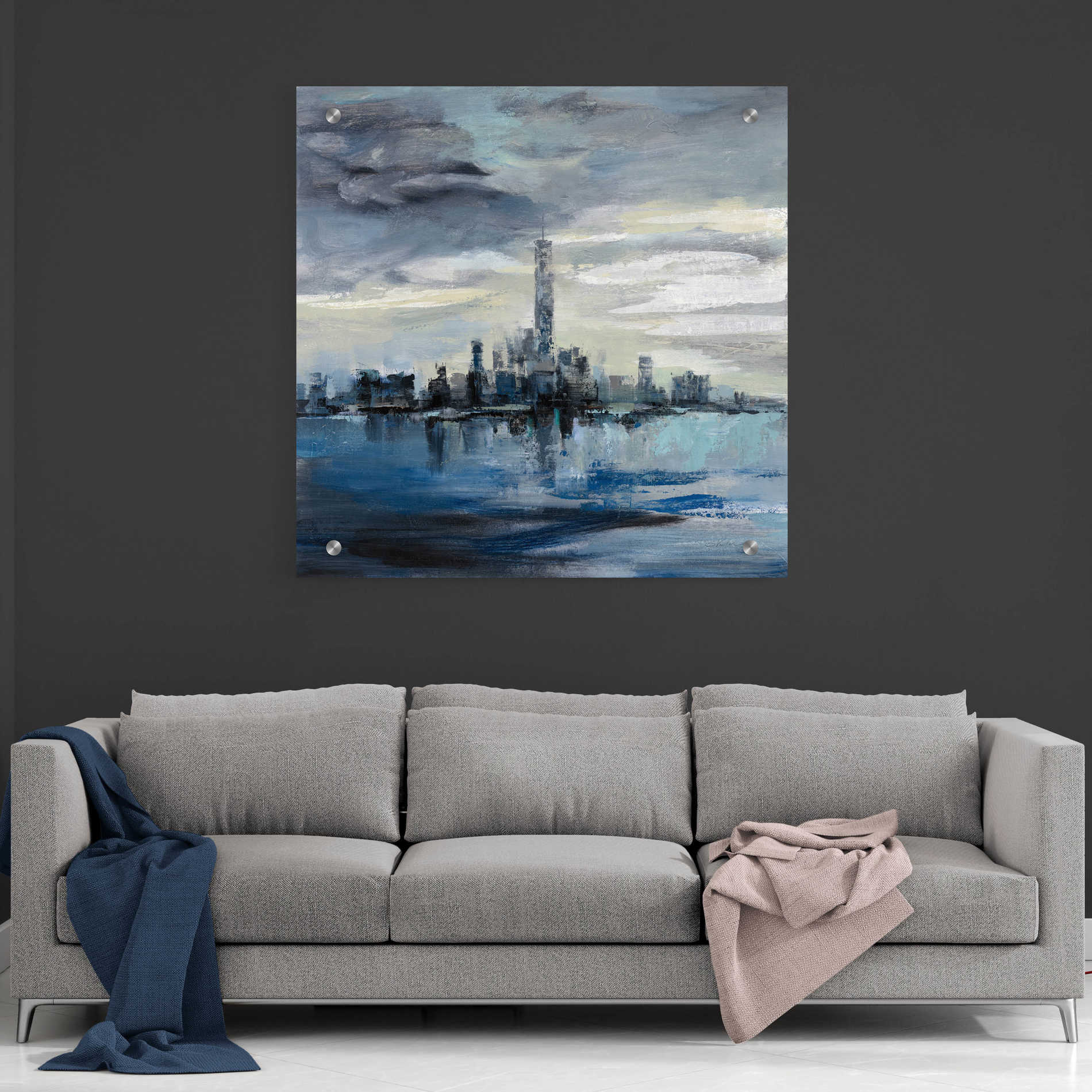 Epic Art 'Manhattan Winter' by Silvia Vassileva, Acrylic Glass Wall Art,36x36