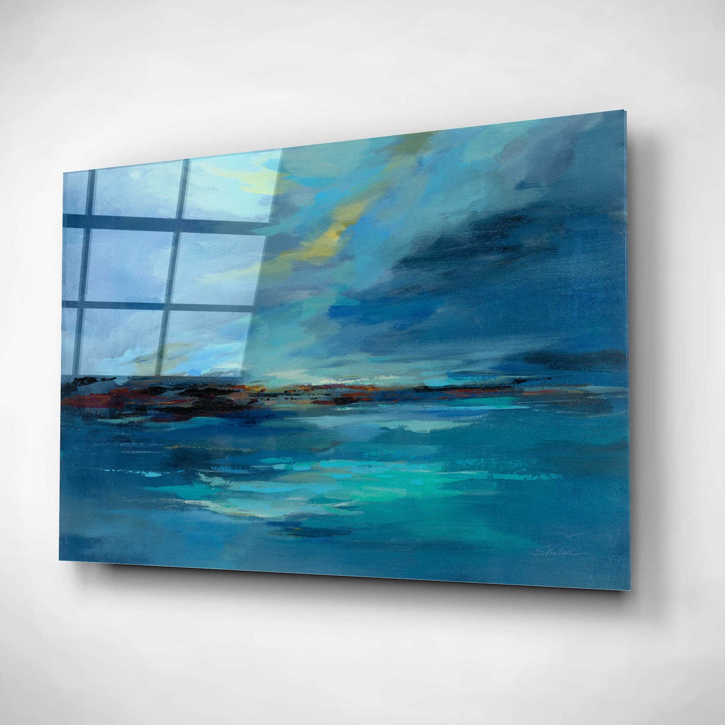 Epic Art 'Early Morning Sea' by Silvia Vassileva, Acrylic Glass Wall Art,24x16