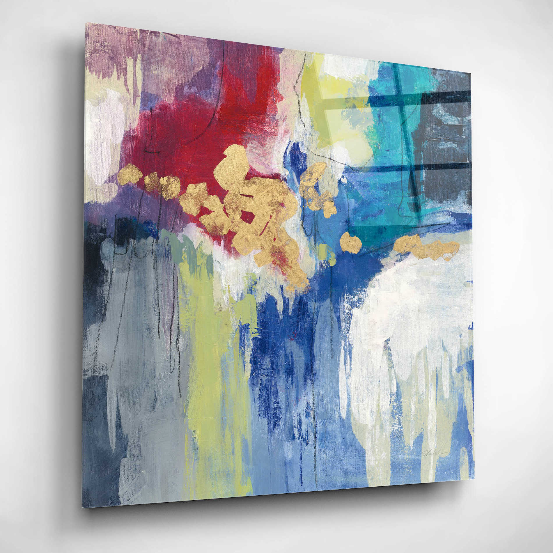 Epic Art 'Sparkle Abstract III' by Silvia Vassileva, Acrylic Glass Wall Art,12x12