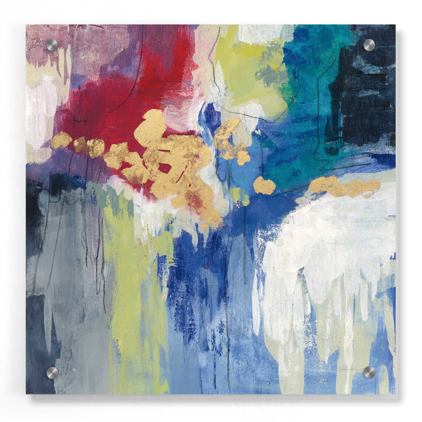 Epic Art 'Sparkle Abstract III' by Silvia Vassileva, Acrylic Glass Wall Art,36x36