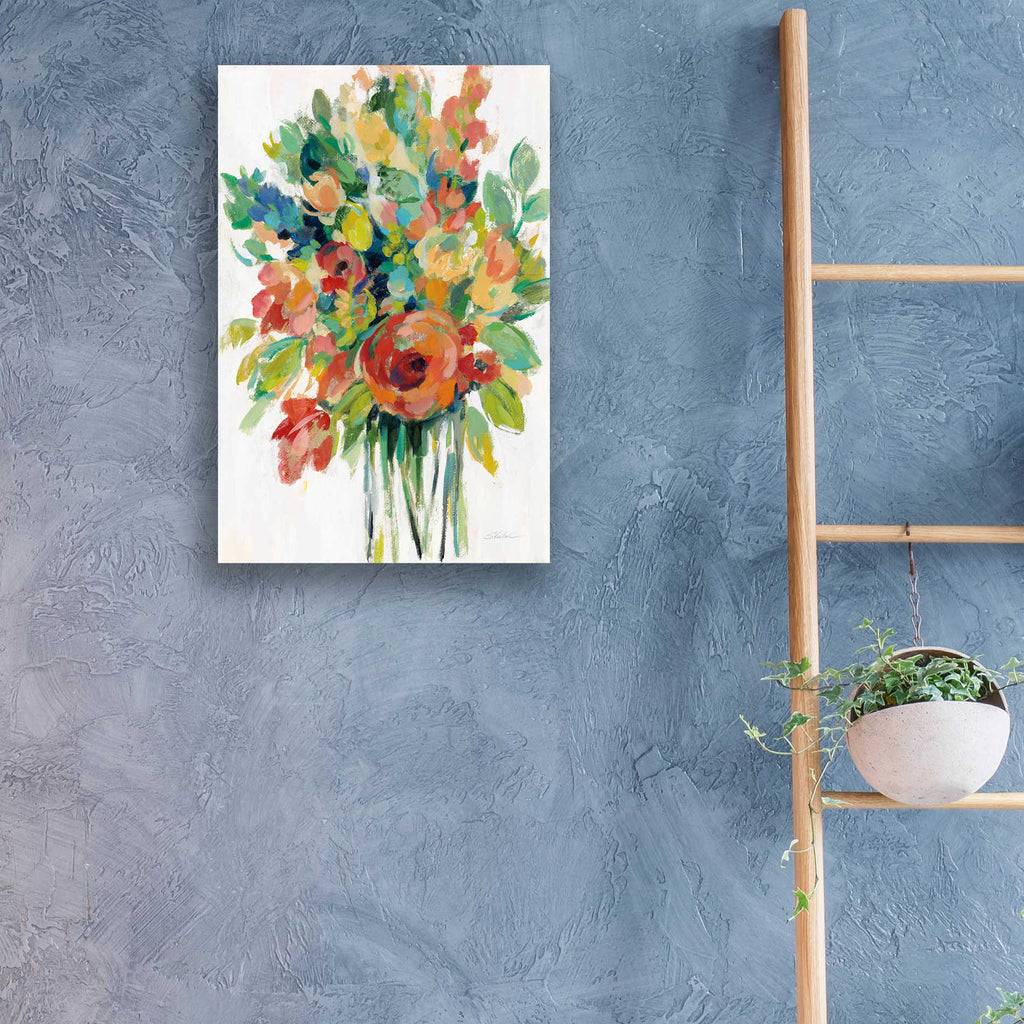 Epic Art 'Earthy Colors Bouquet I White' by Silvia Vassileva, Acrylic Glass Wall Art,16x24