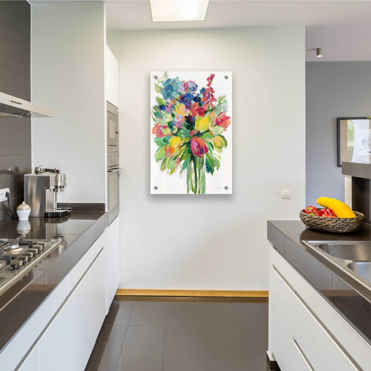 Epic Art 'Earthy Colors Bouquet II White' by Silvia Vassileva, Acrylic Glass Wall Art,24x36