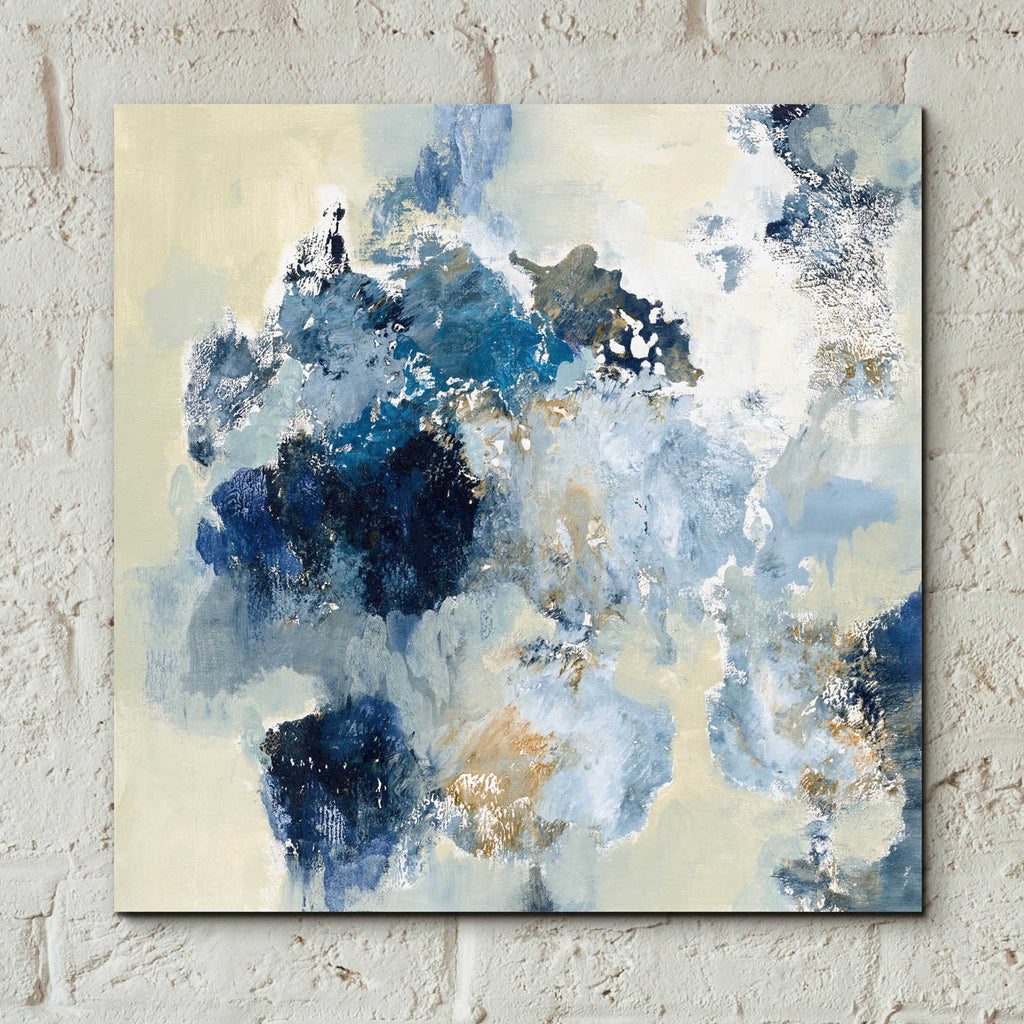 Epic Art 'Indigo Monotype' by Silvia Vassileva, Acrylic Glass Wall Art,12x12