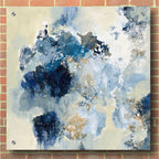 Epic Art 'Indigo Monotype' by Silvia Vassileva, Acrylic Glass Wall Art,36x36