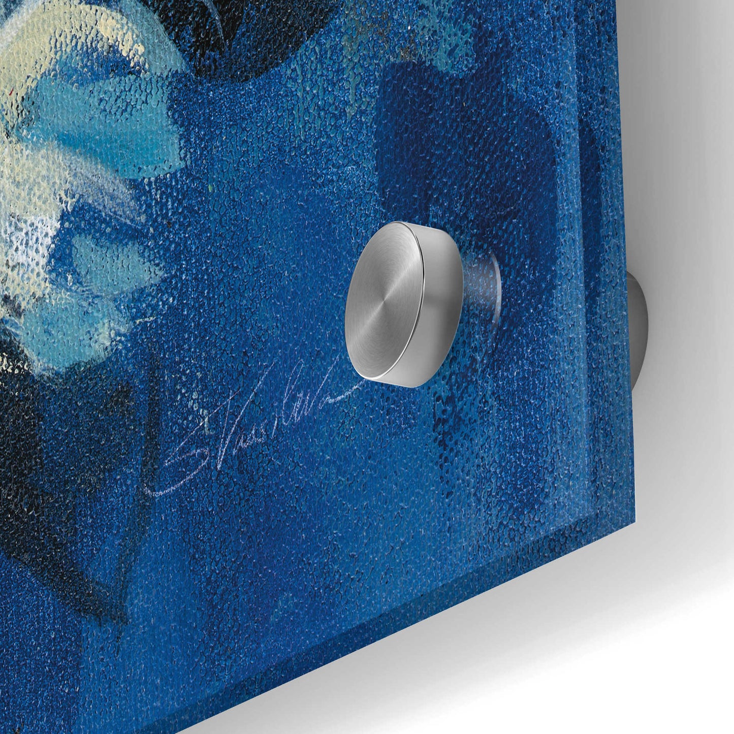 Epic Art 'Loose Flowers on Blue II' by Silvia Vassileva, Acrylic Glass Wall Art,24x36