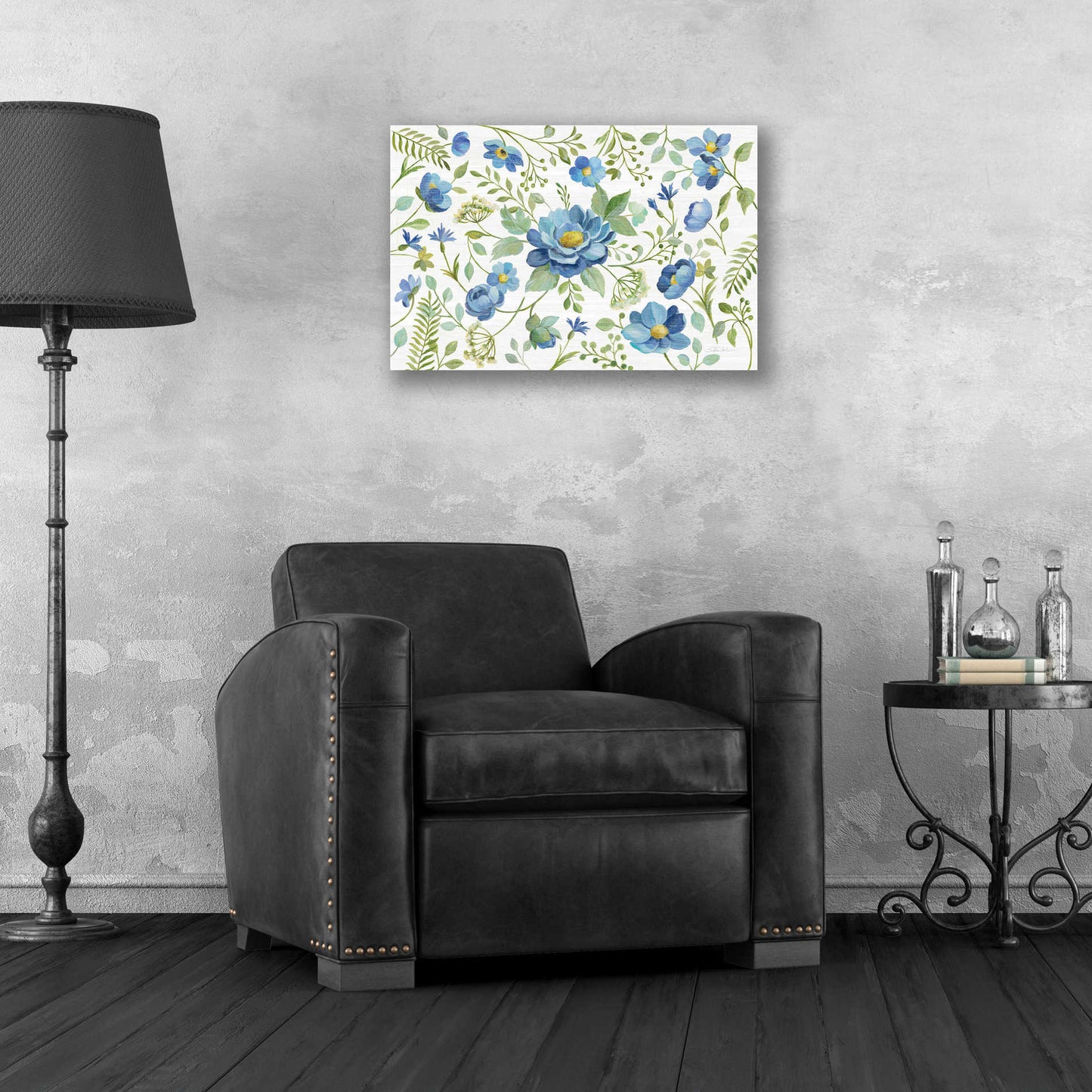 Epic Art 'Botanical Blue I' by Silvia Vassileva, Acrylic Glass Wall Art,24x16