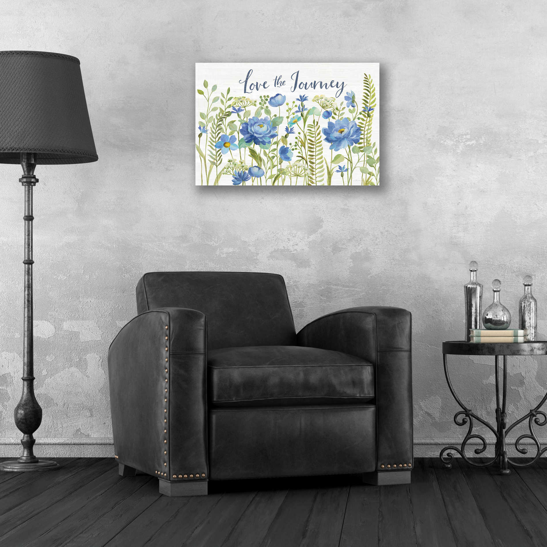 Epic Art 'Botanical Blue II' by Silvia Vassileva, Acrylic Glass Wall Art,24x16