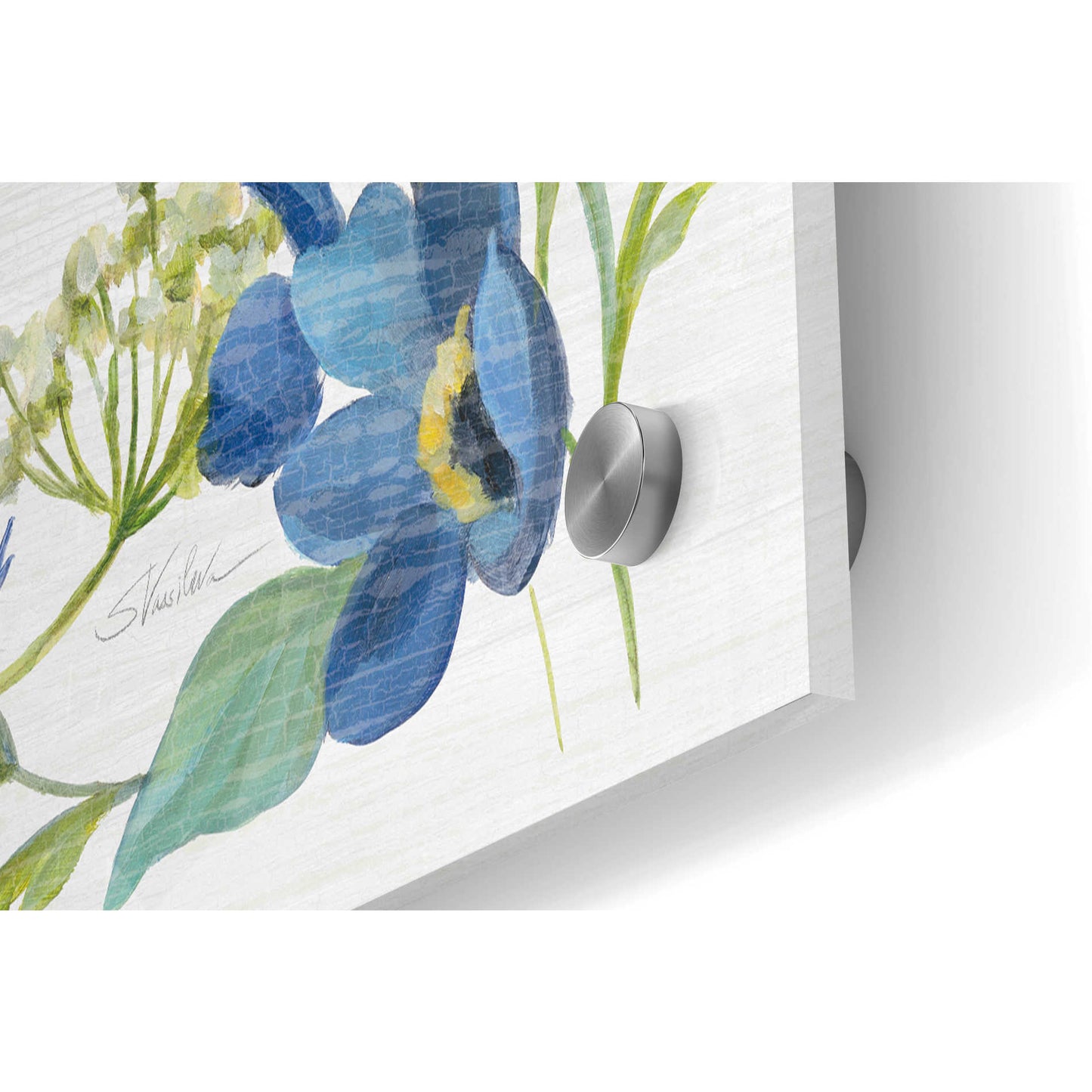 Epic Art 'Botanical Blue III' by Silvia Vassileva, Acrylic Glass Wall Art,36x24