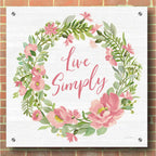 Epic Art 'Live Simply Blush' by Silvia Vassileva, Acrylic Glass Wall Art,36x36