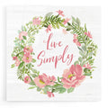 Epic Art 'Live Simply Blush' by Silvia Vassileva, Acrylic Glass Wall Art