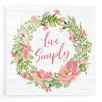 Epic Art 'Live Simply Blush' by Silvia Vassileva, Acrylic Glass Wall Art