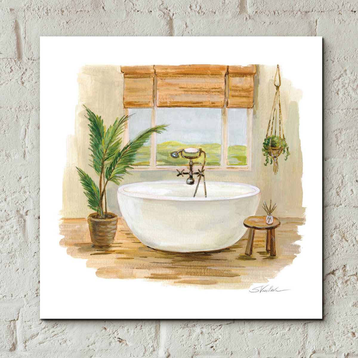 Epic Art 'Sunny Spa I' by Silvia Vassileva, Acrylic Glass Wall Art,12x12
