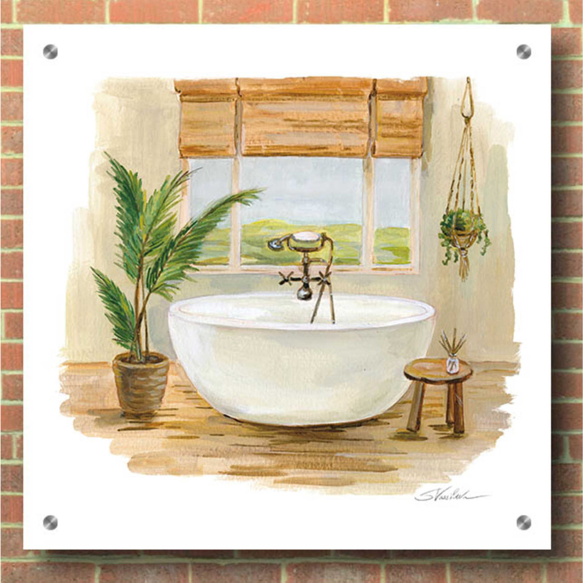 Epic Art 'Sunny Spa I' by Silvia Vassileva, Acrylic Glass Wall Art,36x36