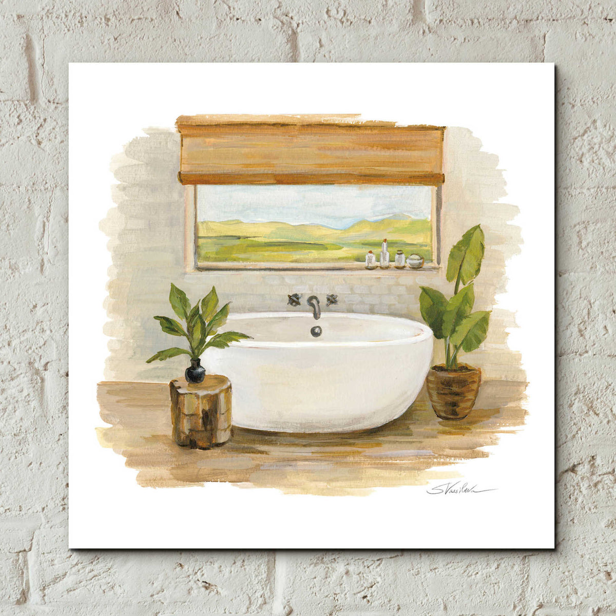 Epic Art 'Sunny Spa II' by Silvia Vassileva, Acrylic Glass Wall Art,12x12