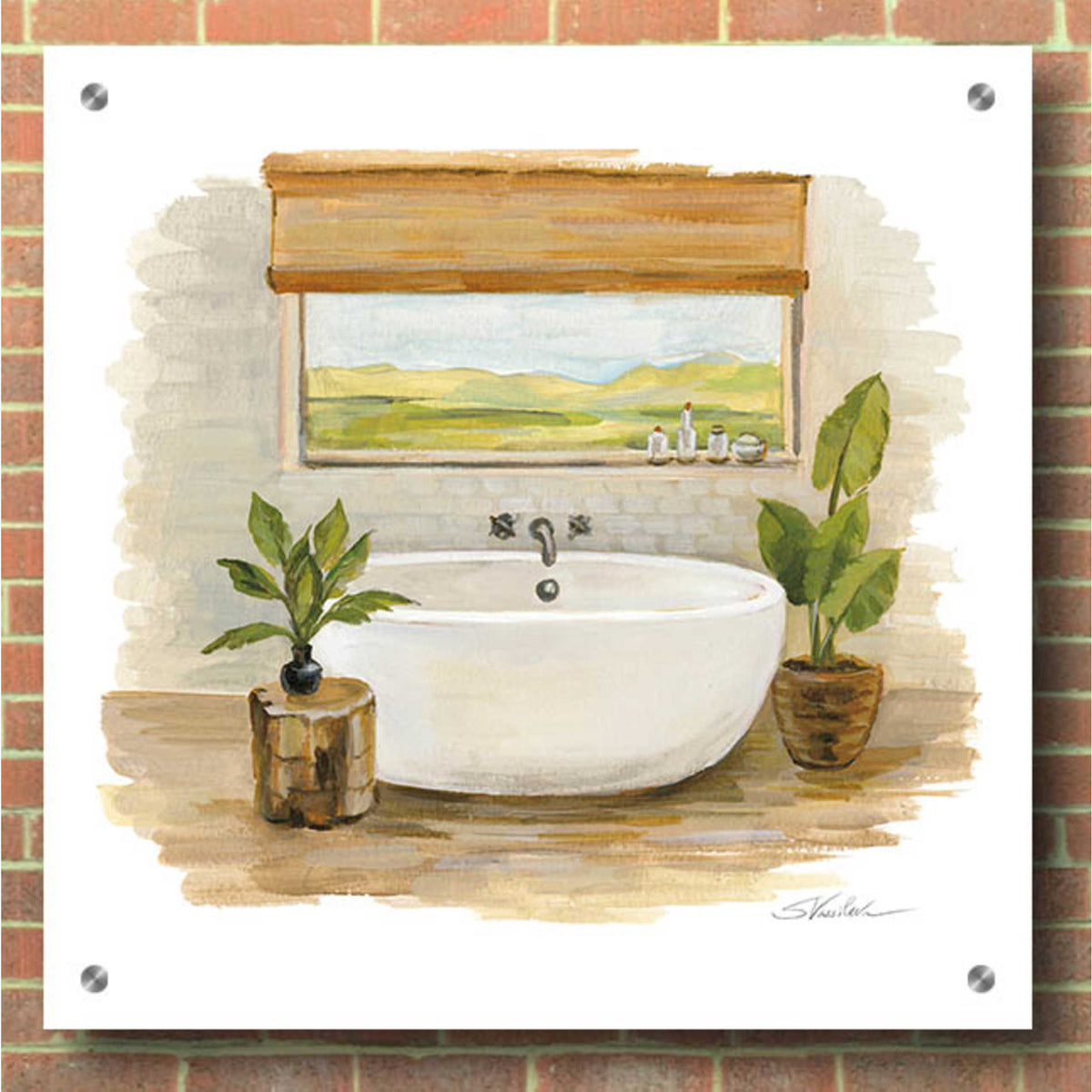 Epic Art 'Sunny Spa II' by Silvia Vassileva, Acrylic Glass Wall Art,36x36