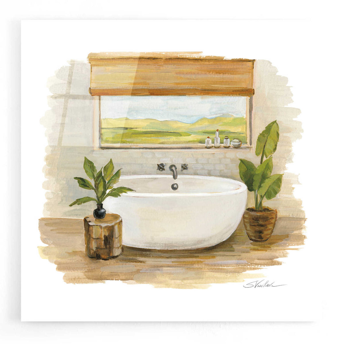 Epic Art 'Sunny Spa II' by Silvia Vassileva, Acrylic Glass Wall Art