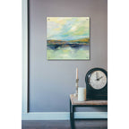 Epic Art 'Golden Fields by the River' by Silvia Vassileva, Acrylic Glass Wall Art,24x24
