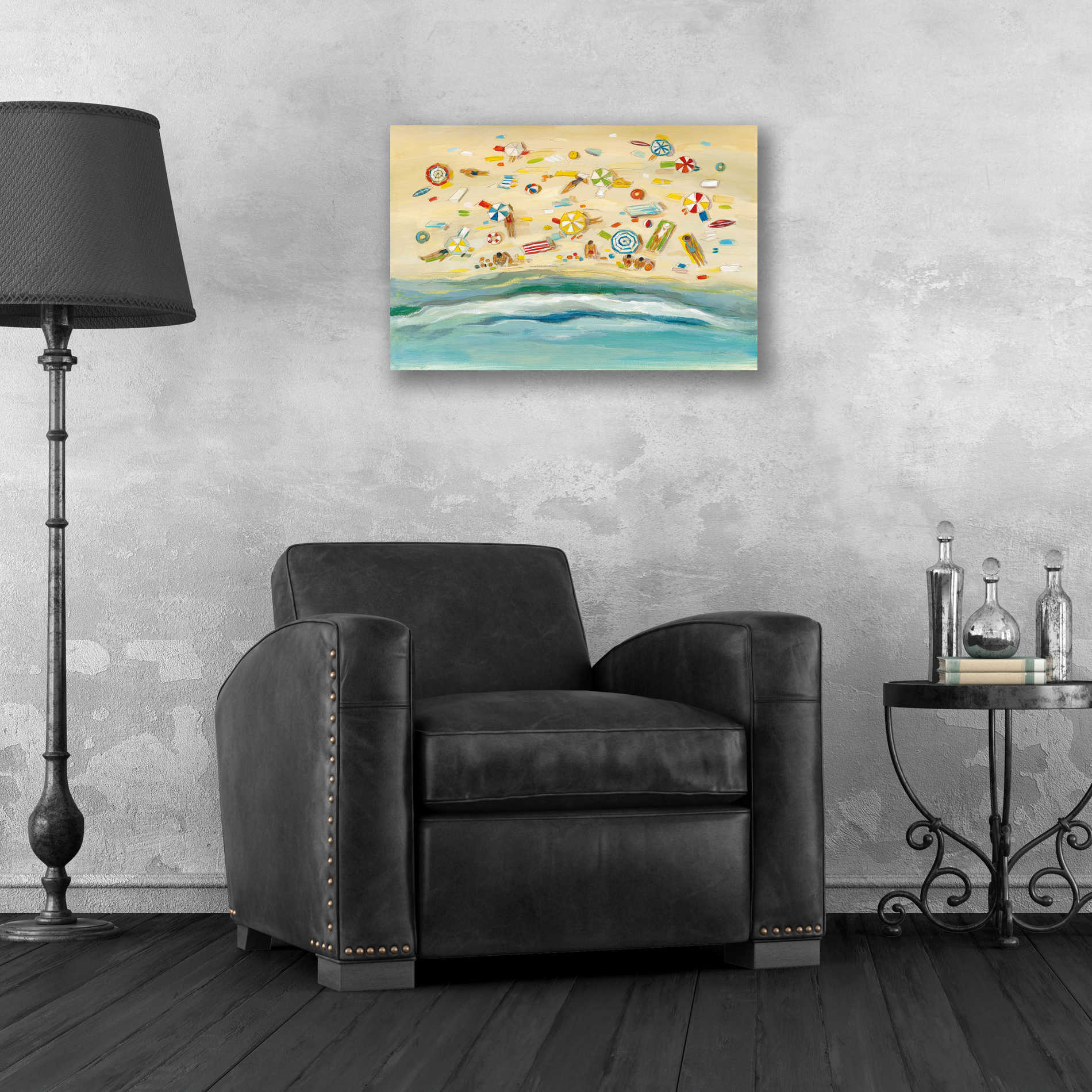 Epic Art 'Beach Day' by Silvia Vassileva, Acrylic Glass Wall Art,24x16