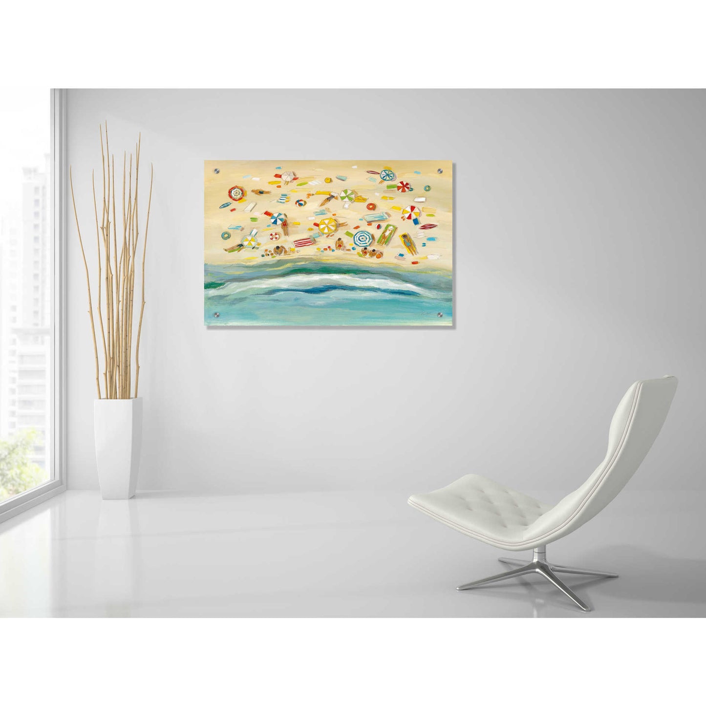 Epic Art 'Beach Day' by Silvia Vassileva, Acrylic Glass Wall Art,36x24