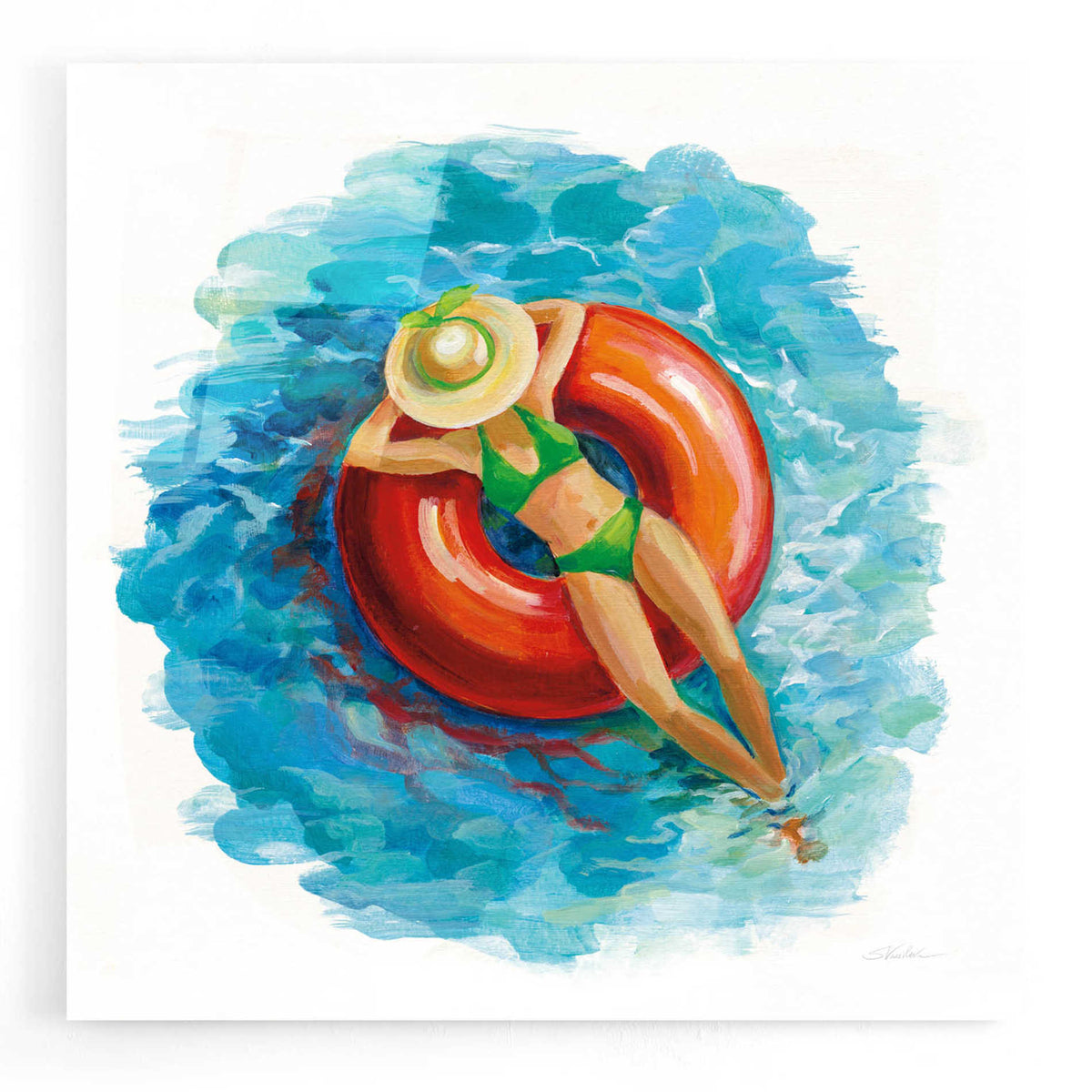 Epic Art 'Sunbather I' by Silvia Vassileva, Acrylic Glass Wall Art