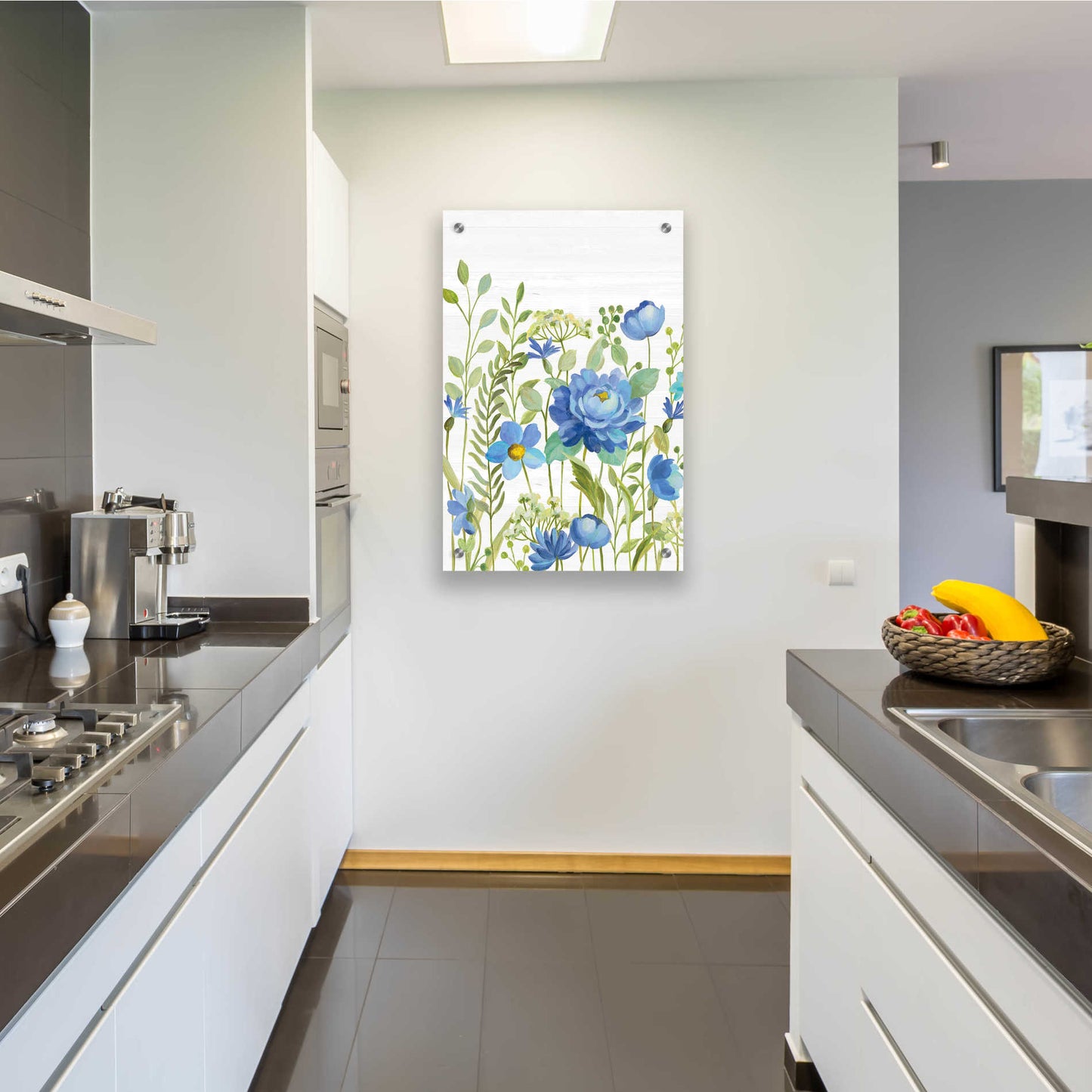 Epic Art 'Botanical Blue VII' by Silvia Vassileva, Acrylic Glass Wall Art,24x36