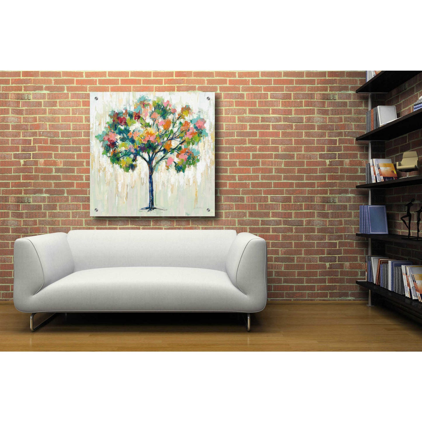 Epic Art 'Blooming Tree Neutral' by Silvia Vassileva, Acrylic Glass Wall Art,36x36