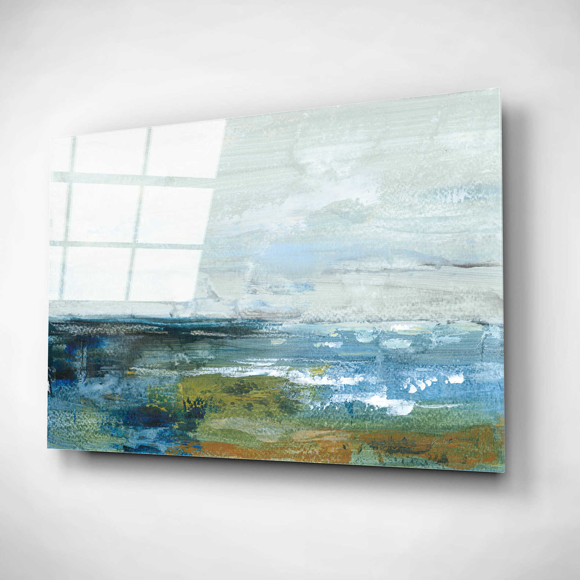 Epic Art 'Morning Seascape' by Silvia Vassileva, Acrylic Glass Wall Art,16x12