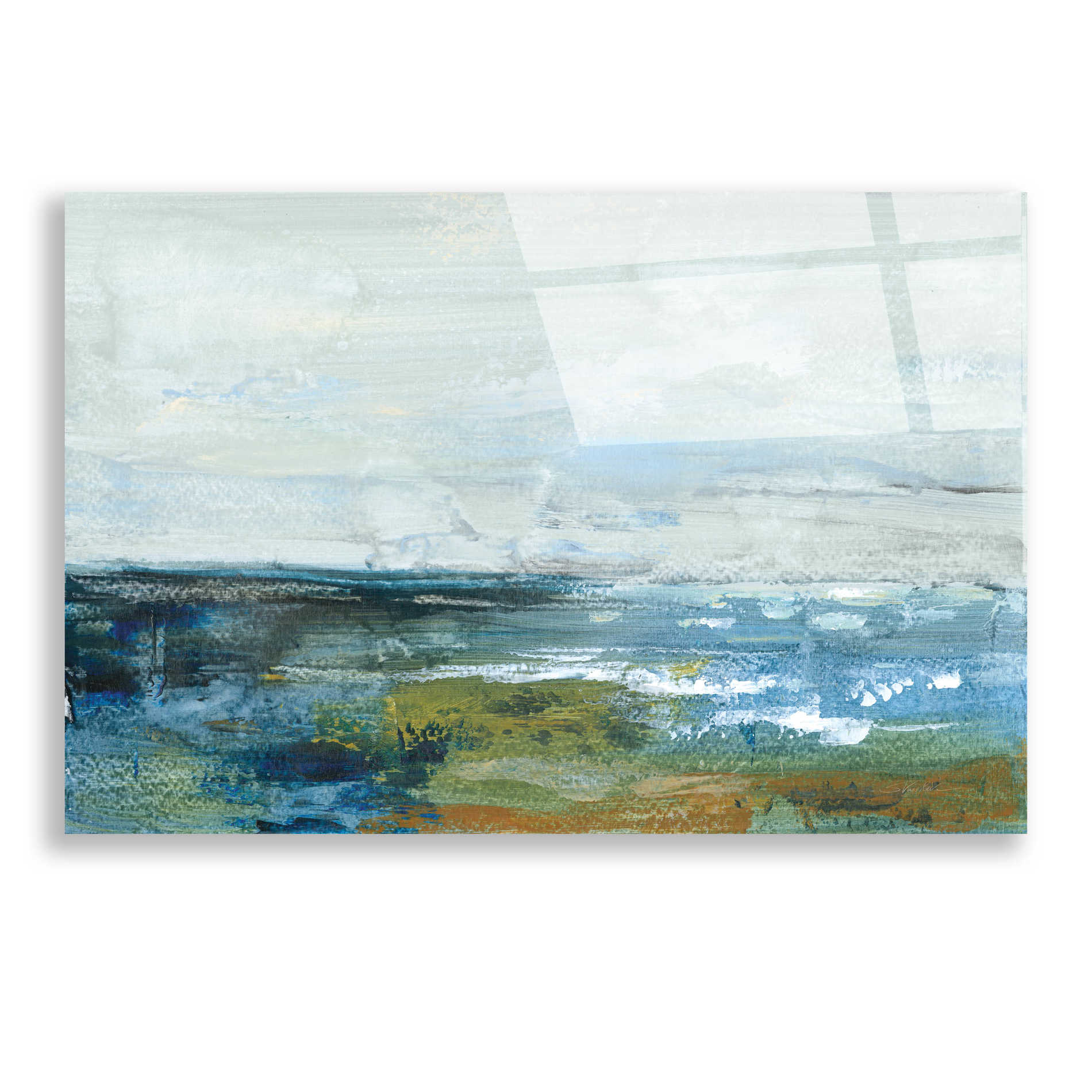 Epic Art 'Morning Seascape' by Silvia Vassileva, Acrylic Glass Wall Art,24x16