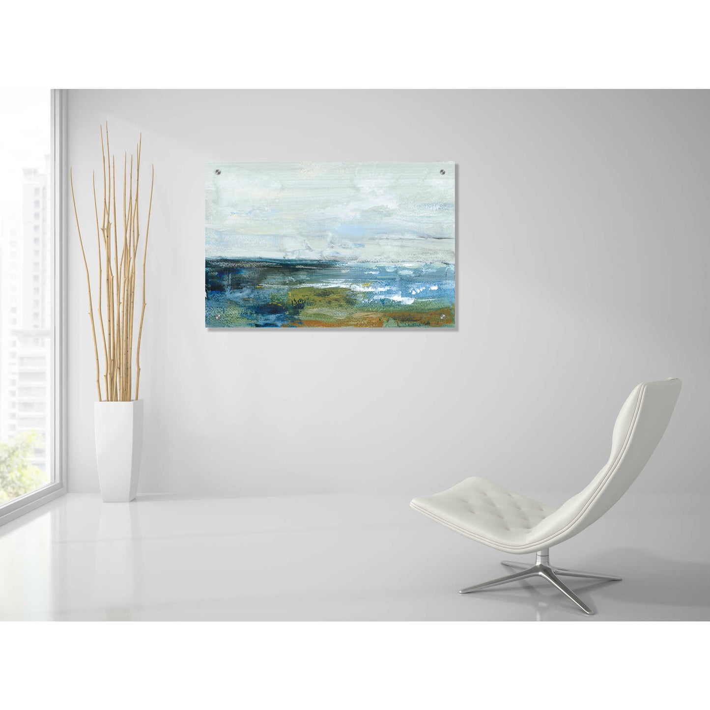 Epic Art 'Morning Seascape' by Silvia Vassileva, Acrylic Glass Wall Art,36x24