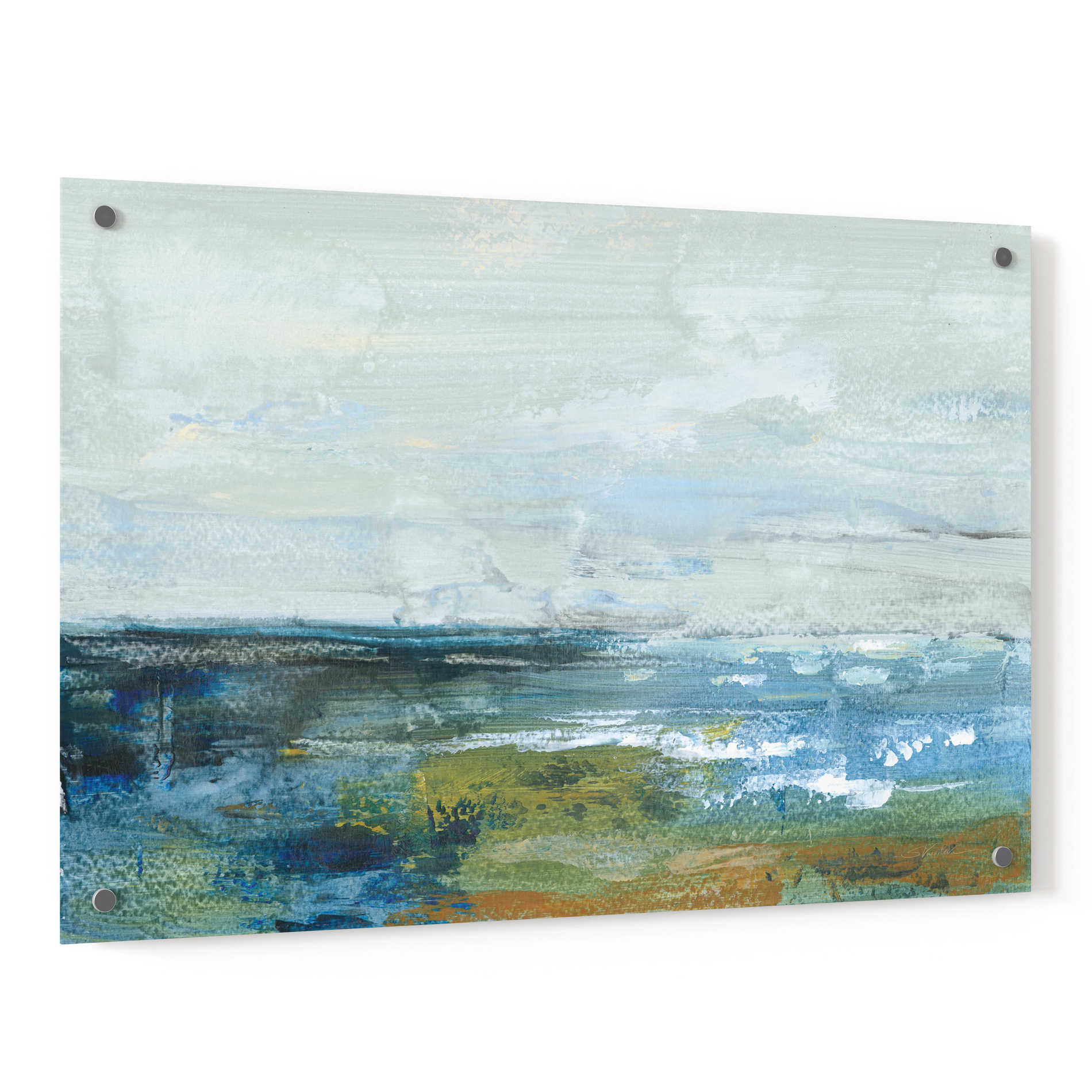 Epic Art 'Morning Seascape' by Silvia Vassileva, Acrylic Glass Wall Art,36x24