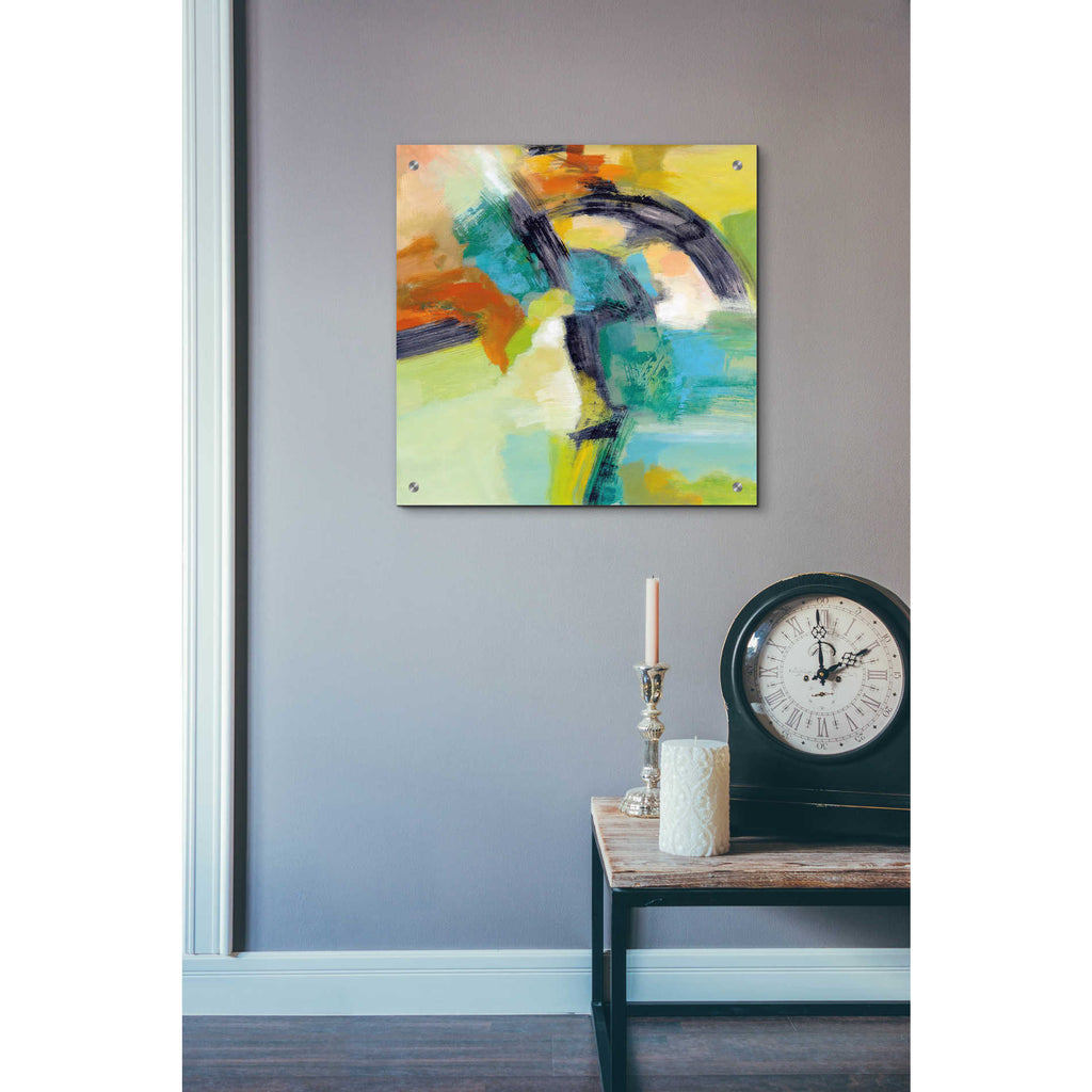 Epic Art 'Rainbow on the Asphalt' by Silvia Vassileva, Acrylic Glass Wall Art,24x24