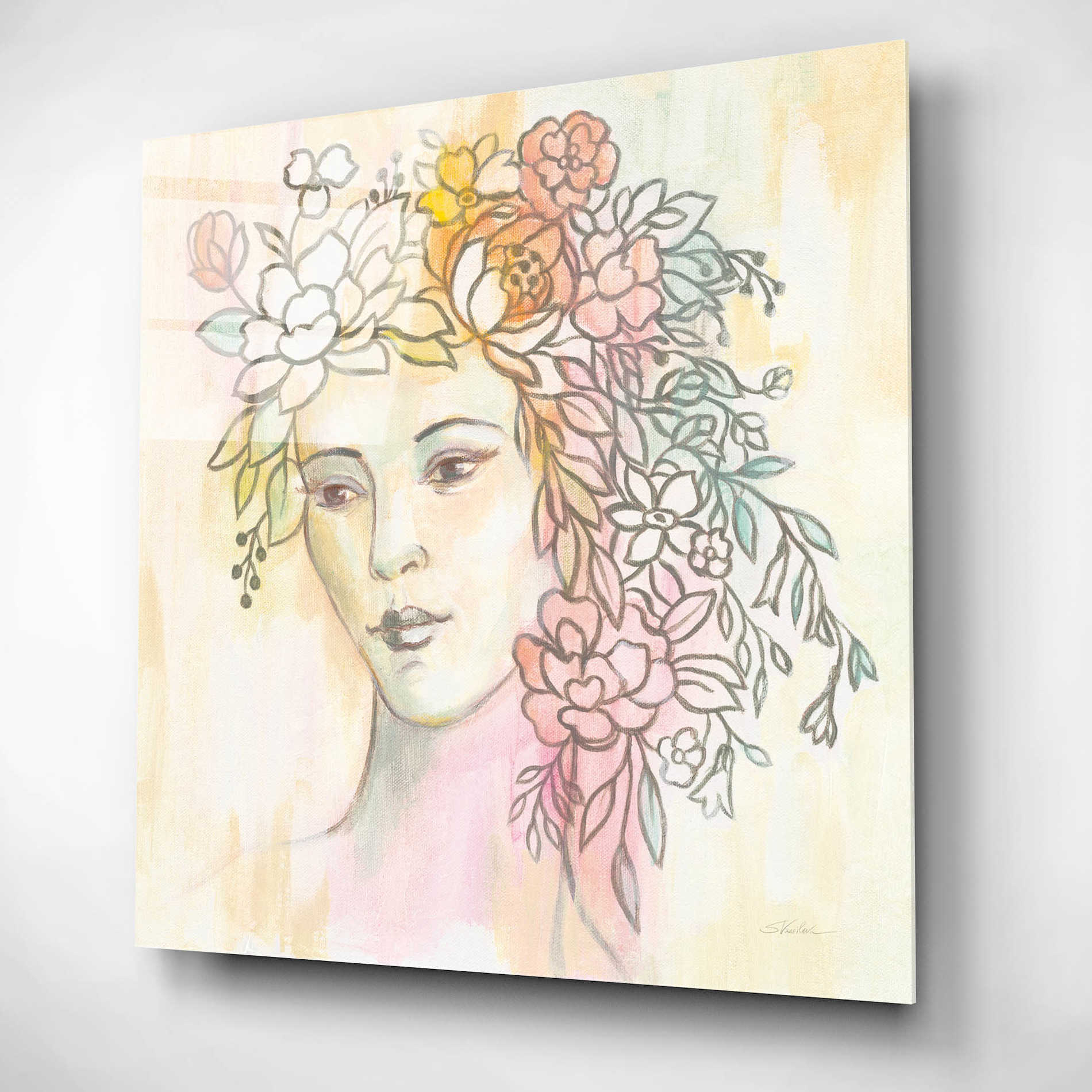 Epic Art 'Primavera' by Silvia Vassileva, Acrylic Glass Wall Art,12x12