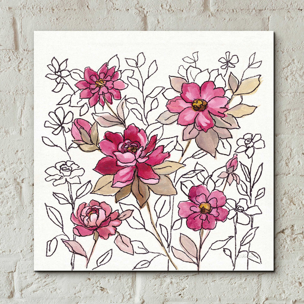 Epic Art 'Magenta Flower Lace I' by Silvia Vassileva, Acrylic Glass Wall Art,12x12