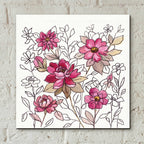 Epic Art 'Magenta Flower Lace I' by Silvia Vassileva, Acrylic Glass Wall Art,12x12