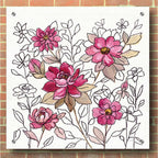 Epic Art 'Magenta Flower Lace I' by Silvia Vassileva, Acrylic Glass Wall Art,36x36