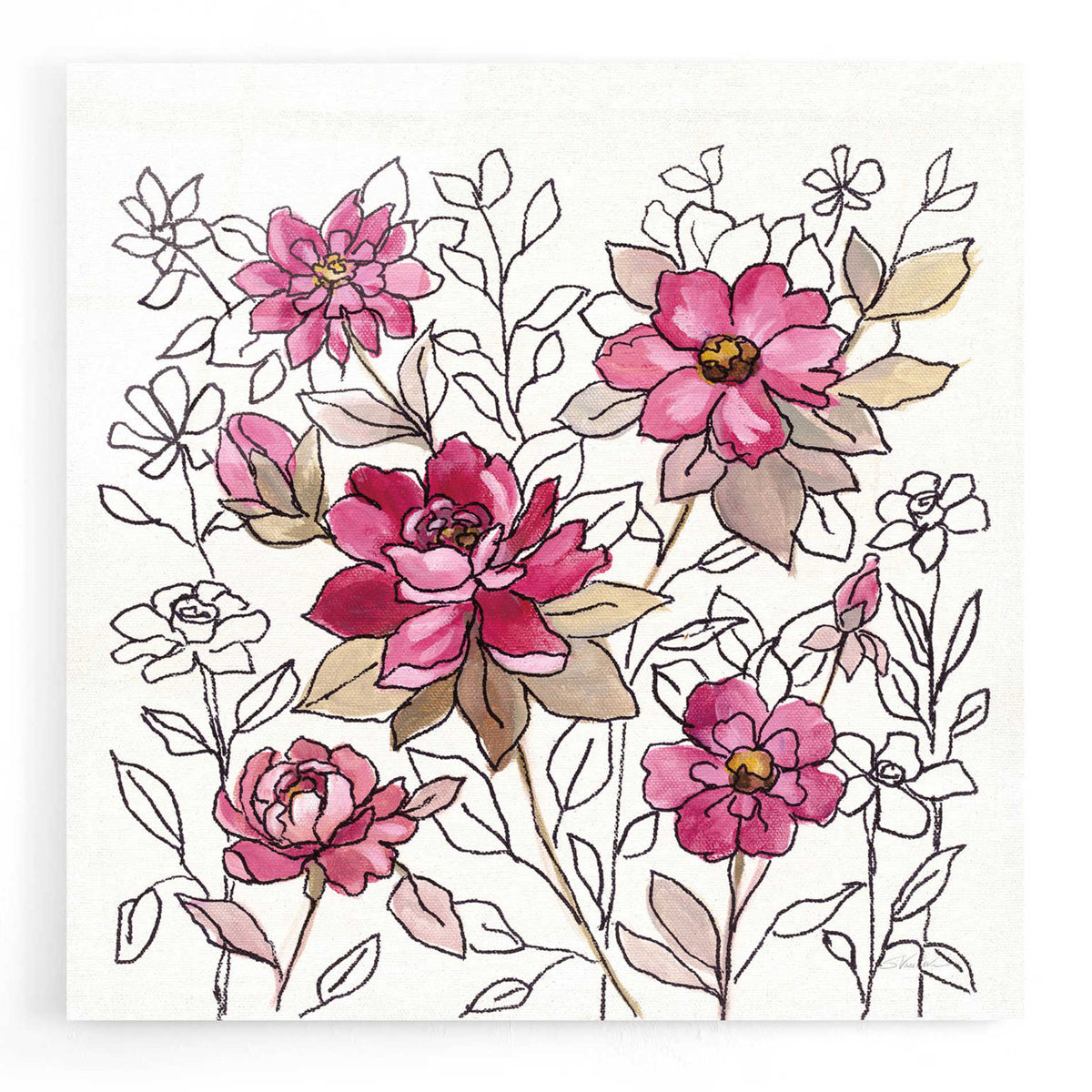 Epic Art 'Magenta Flower Lace I' by Silvia Vassileva, Acrylic Glass Wall Art
