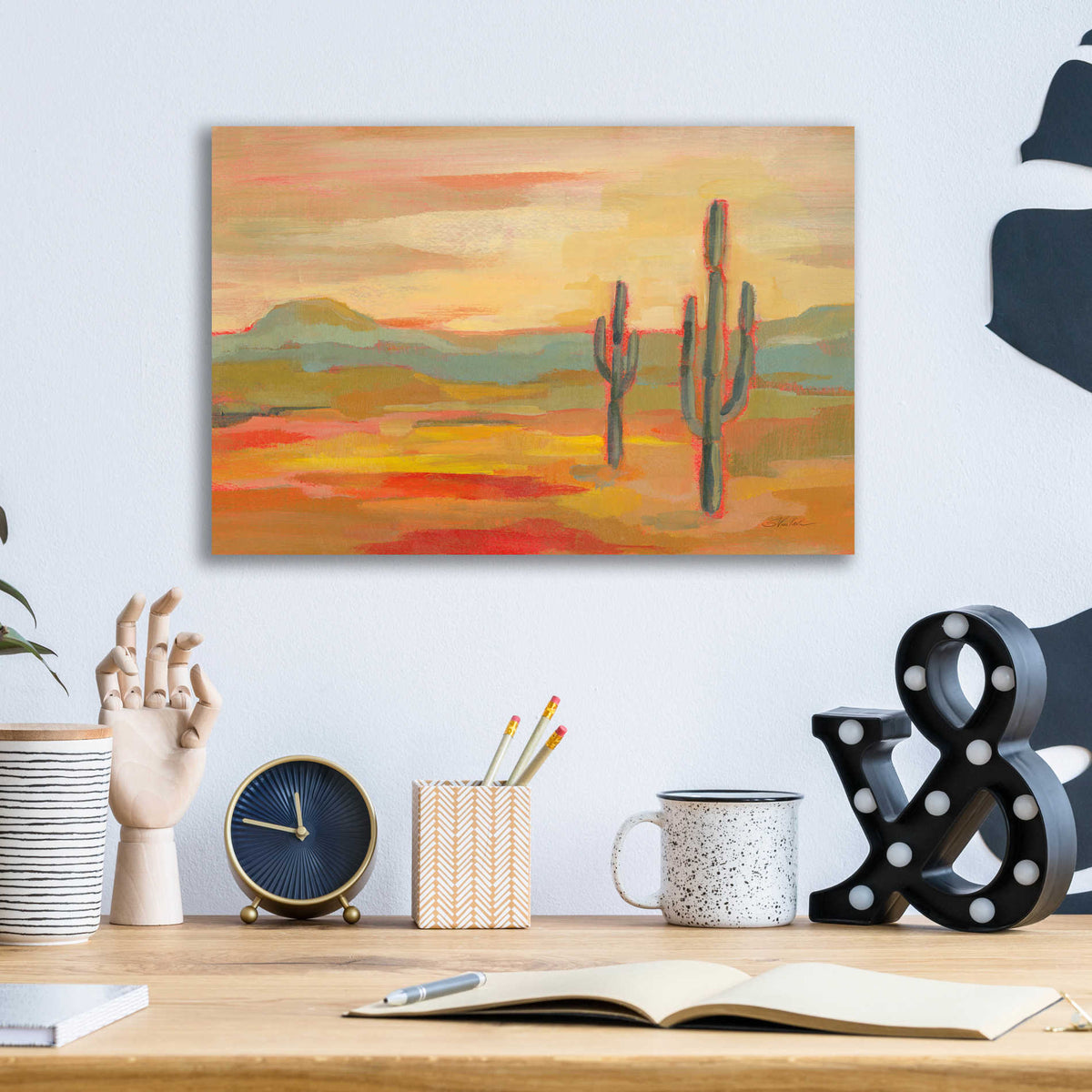 Epic Art 'Desert Saguaro' by Silvia Vassileva, Acrylic Glass Wall Art,16x12