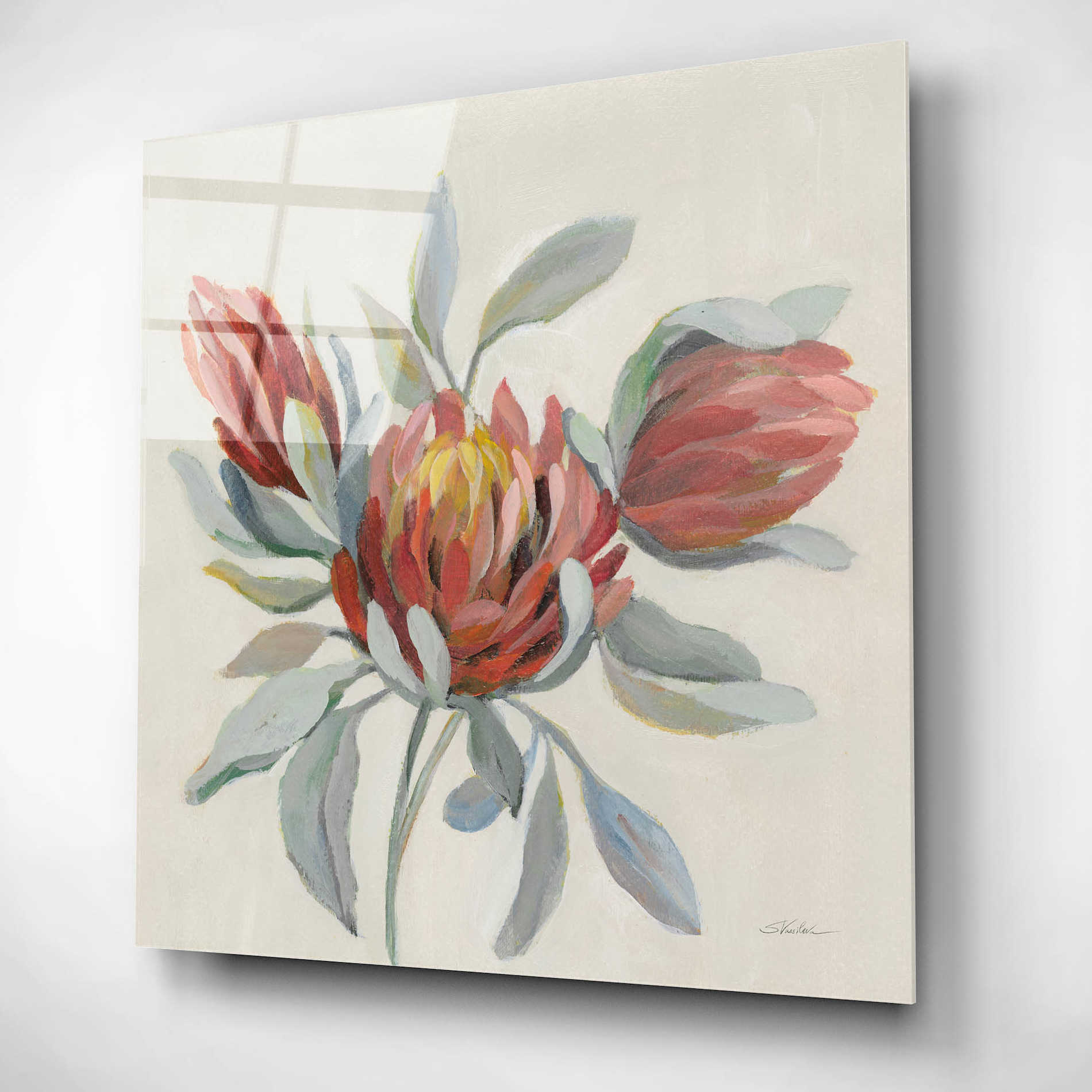 Epic Art 'Field Bloom I' by Silvia Vassileva, Acrylic Glass Wall Art,12x12