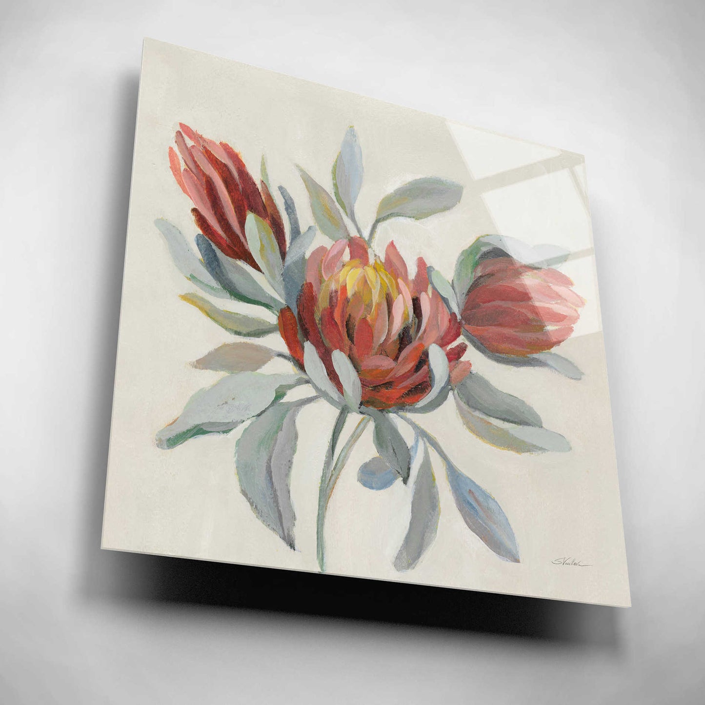 Epic Art 'Field Bloom I' by Silvia Vassileva, Acrylic Glass Wall Art,12x12