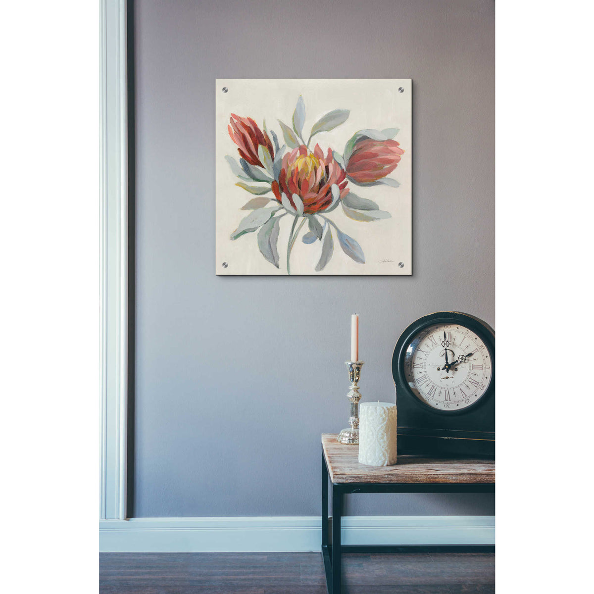 Epic Art 'Field Bloom I' by Silvia Vassileva, Acrylic Glass Wall Art,24x24