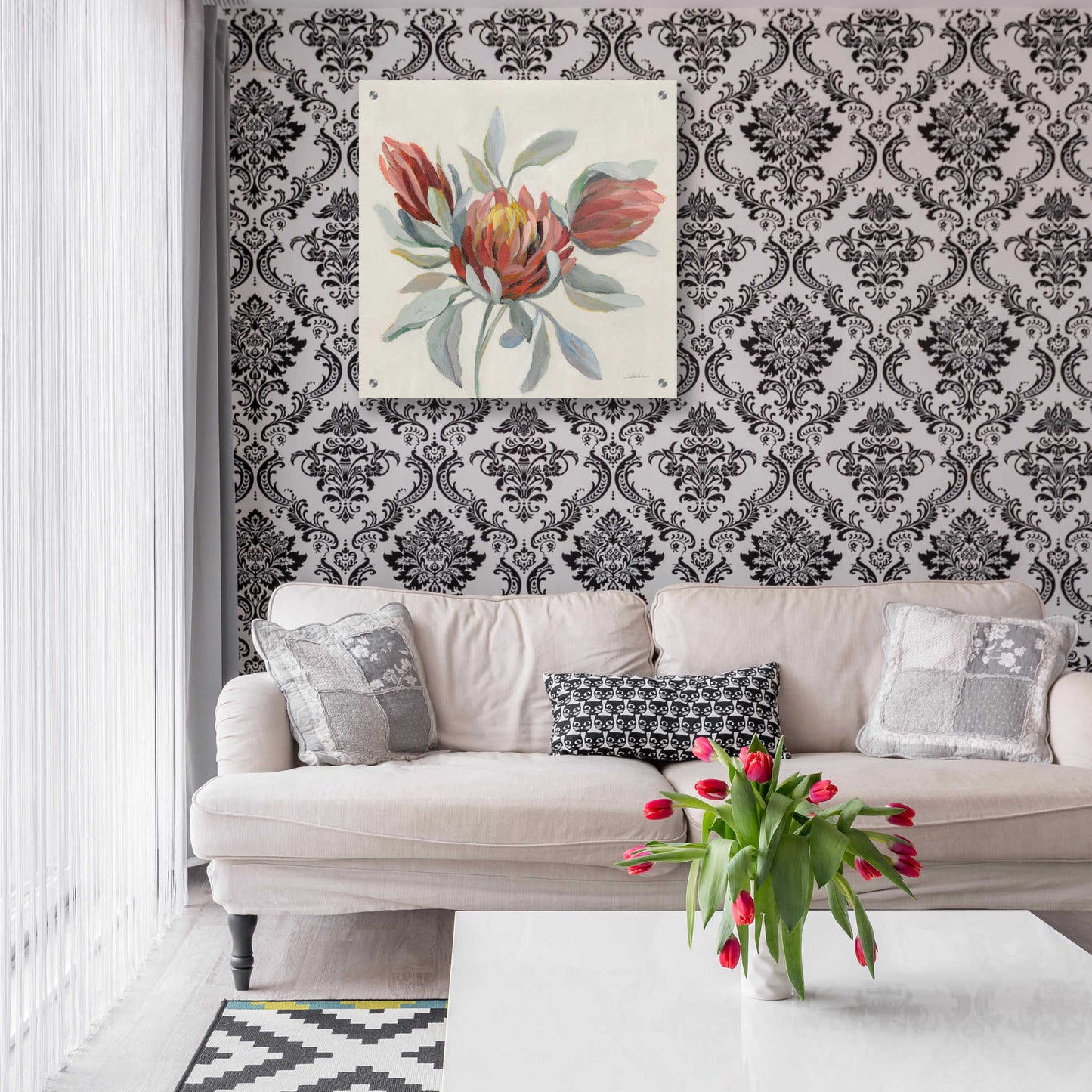 Epic Art 'Field Bloom I' by Silvia Vassileva, Acrylic Glass Wall Art,24x24