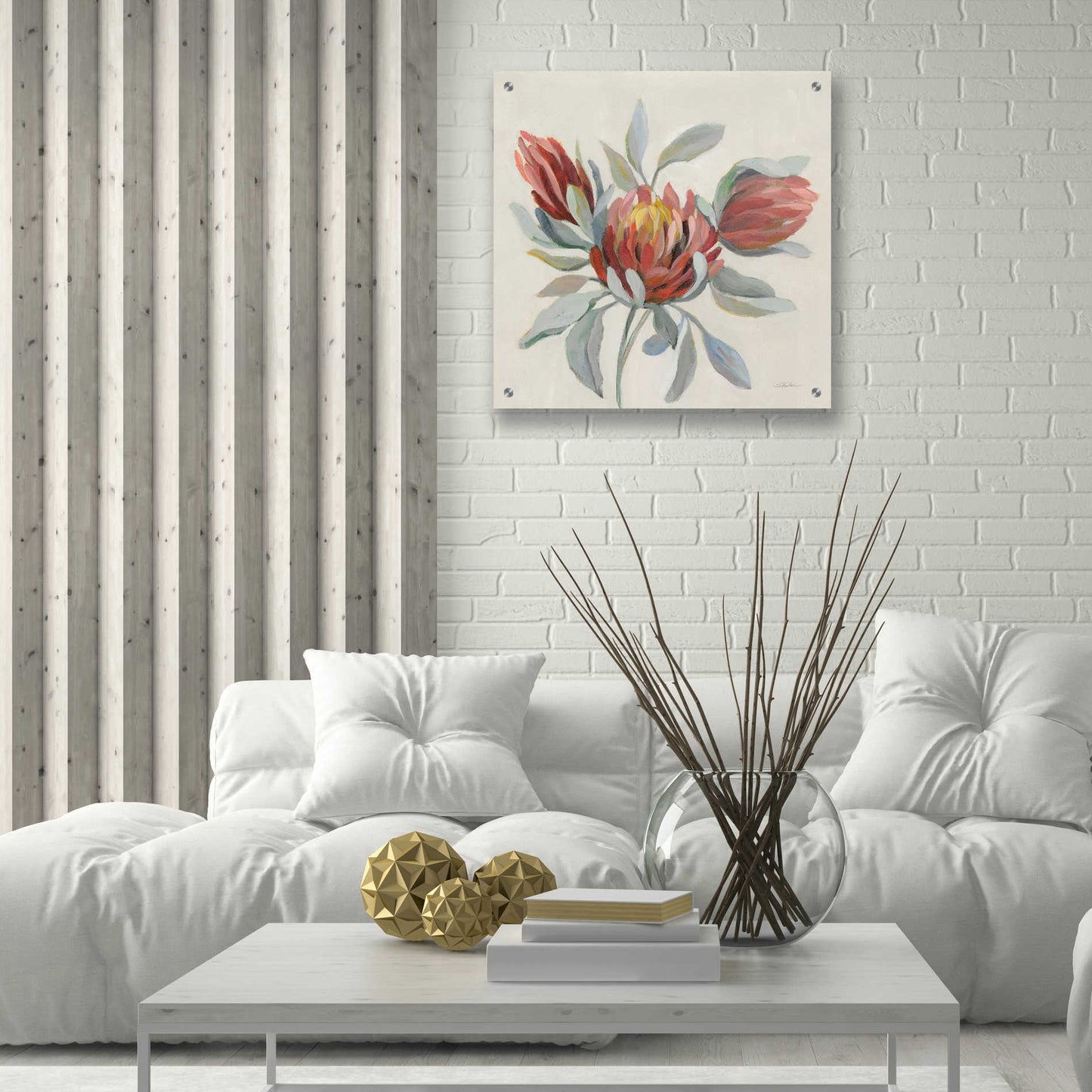 Epic Art 'Field Bloom I' by Silvia Vassileva, Acrylic Glass Wall Art,24x24