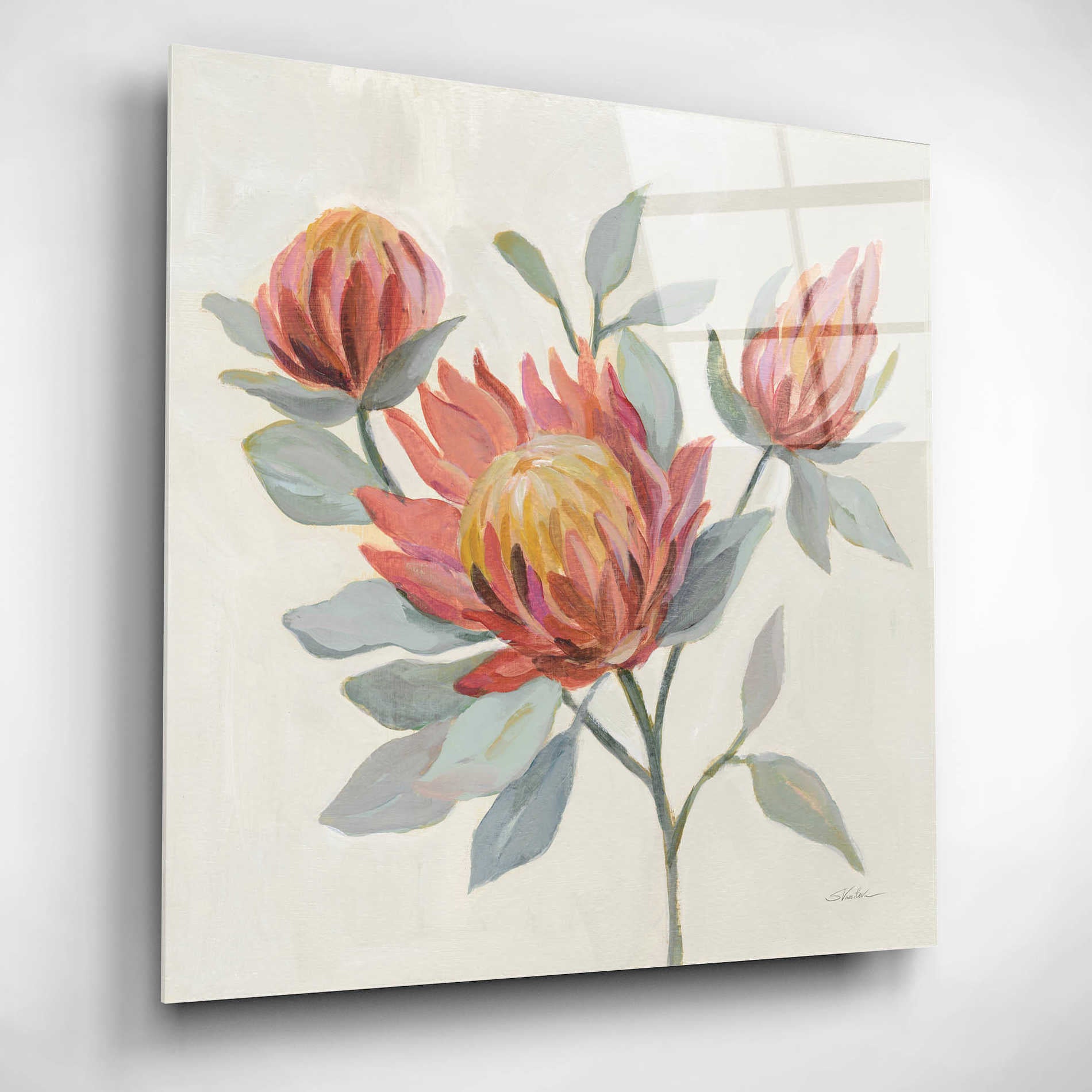 Epic Art 'Field Bloom II' by Silvia Vassileva, Acrylic Glass Wall Art,12x12