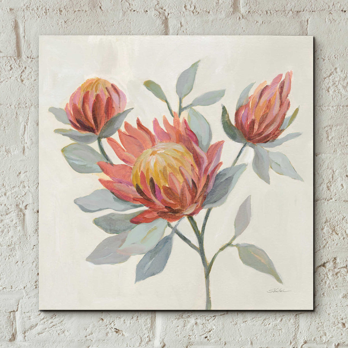 Epic Art 'Field Bloom II' by Silvia Vassileva, Acrylic Glass Wall Art,12x12